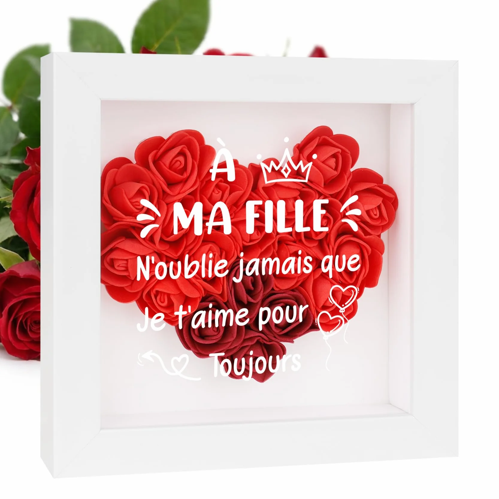 Cadre Photo 3D Cadeau pour Ma Fille Anniversaire Noel Saint Valentin