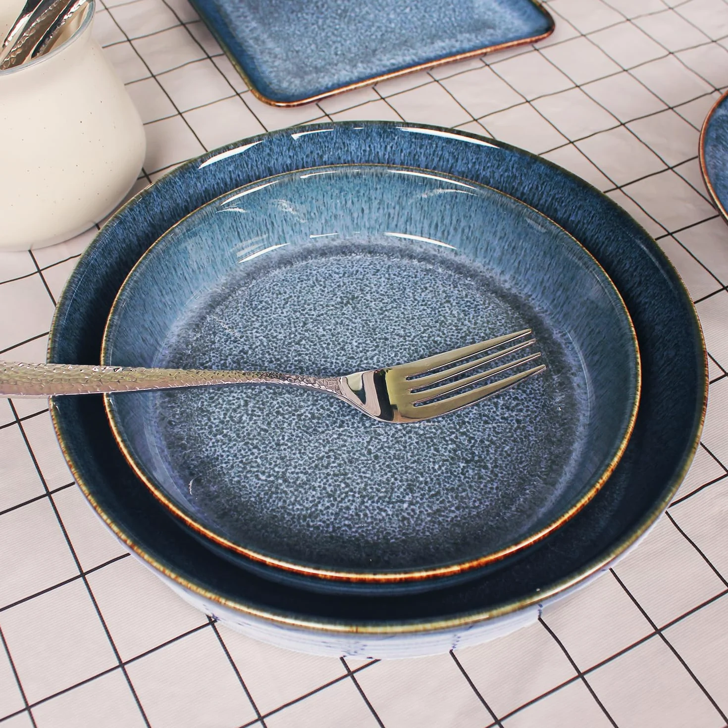 Lot de plats à gratin en porcelaine - Passe au micro-ondes et au four - Pour lasagnes et cordonniers - 481,9 g (20 cm)