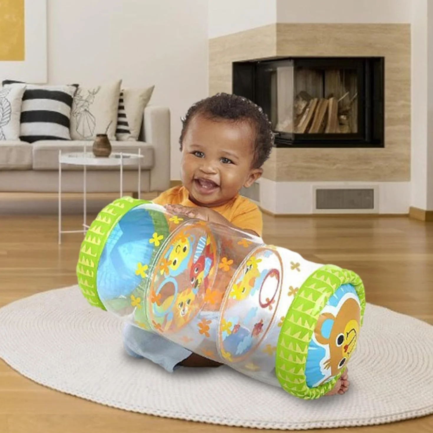 Jouet gonflable à roulettes pour bébé 3-36 mois balle rampante éducative