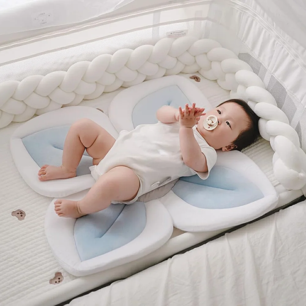 Siège de Bain pour bébé Fleur de Bain Tapis en Maille Coussin de Baignoire Gris 80cm