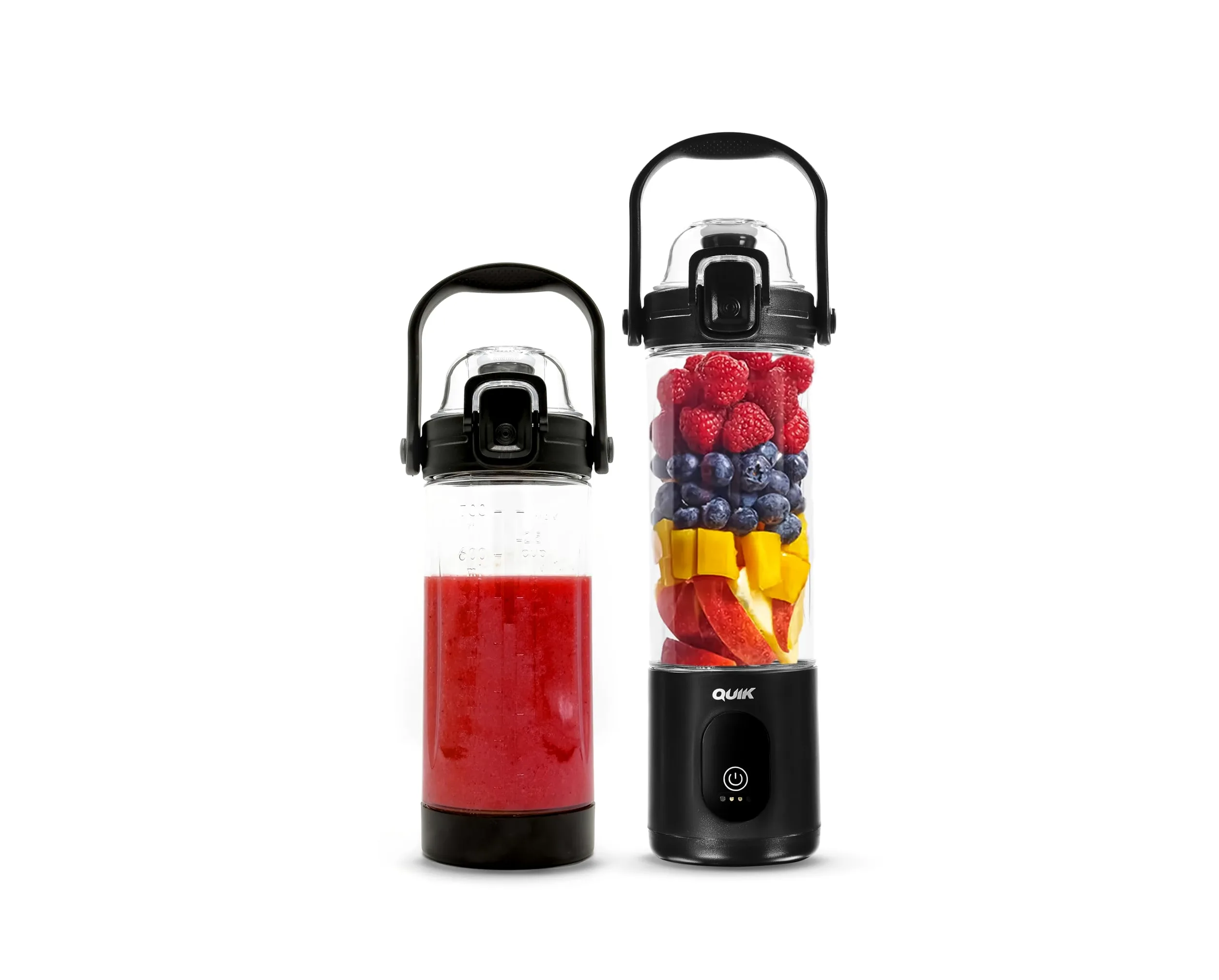 QUIK Mélangeur portable sans fil, 680,4 g, mélangeur personnel pour smoothies et smoothies, sans BPA, broyage de glace, passe au lave-vaisselle, étanche
