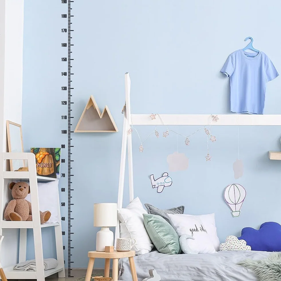 Autocollants Muraux Imperméables Toise Murale Enfants Amovibles Chambre