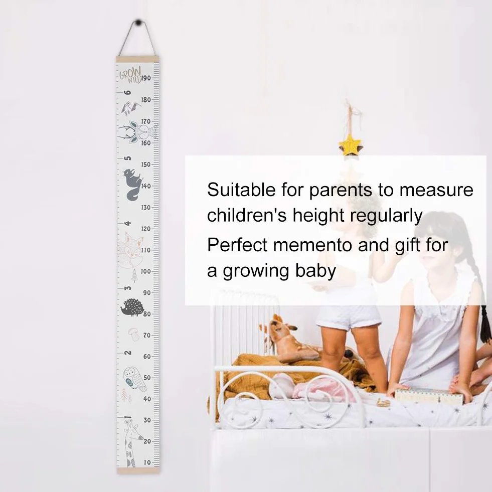Toise de Mesure Enfant Murale à Suspendre, Règle de Croissance, Diagramme Hauteur pour Fille Garçon Décoration