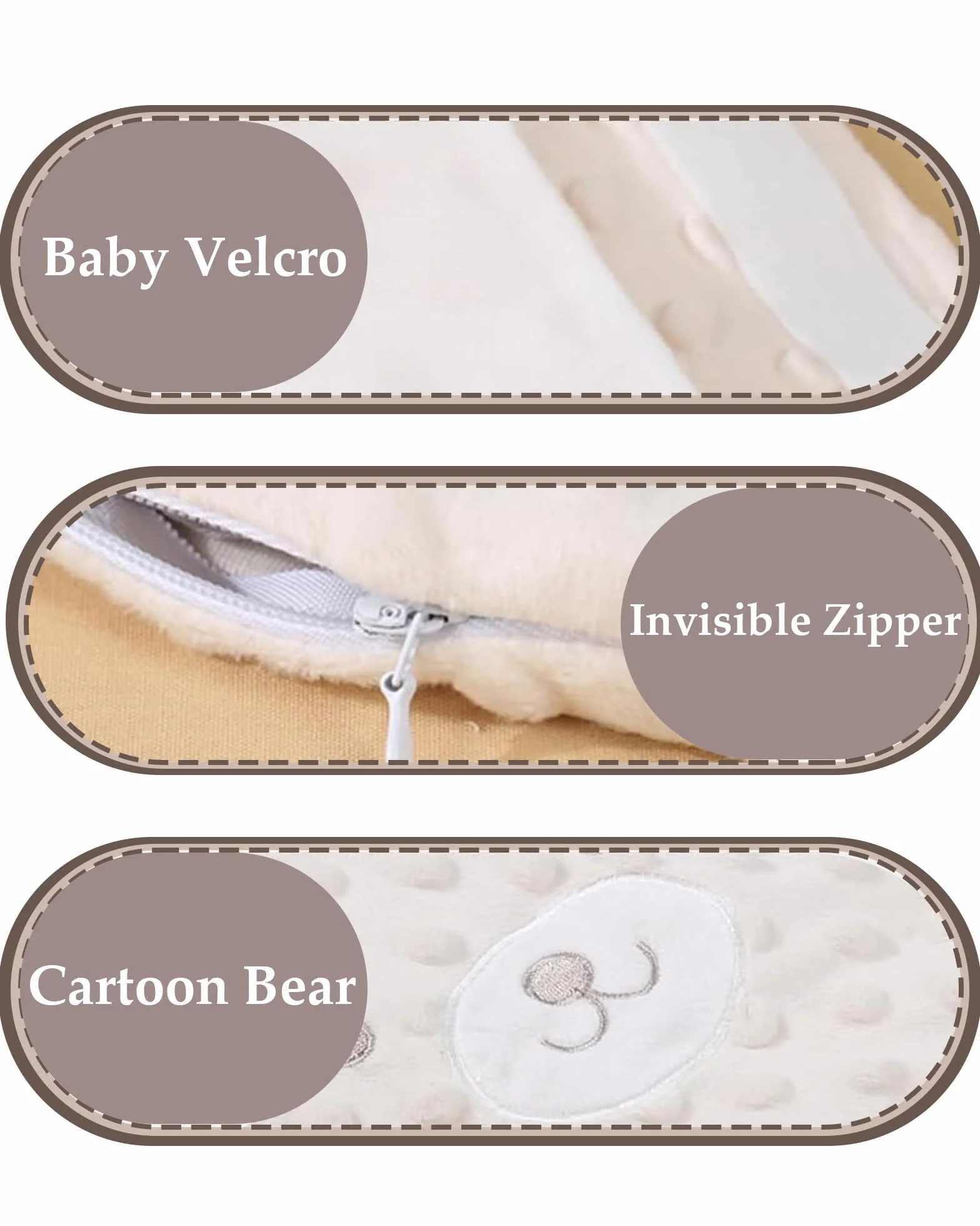 Bouillotte Bébé Anti Colique, Coussin Chauffant Micro Onde, Doublure Haricot Rouge, Velcro Réglable
