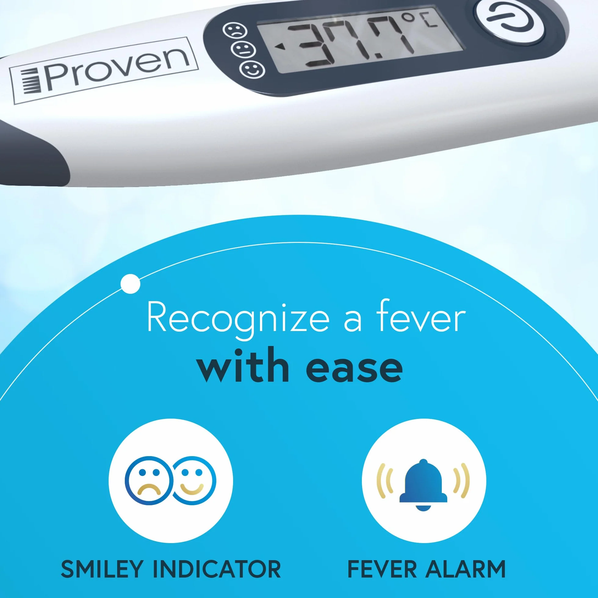 iProvèn DTR-1221R Thermomètre numérique avec embout flexible pour fièvre usage rectal ou oral mesure rapide précise 10 secondes