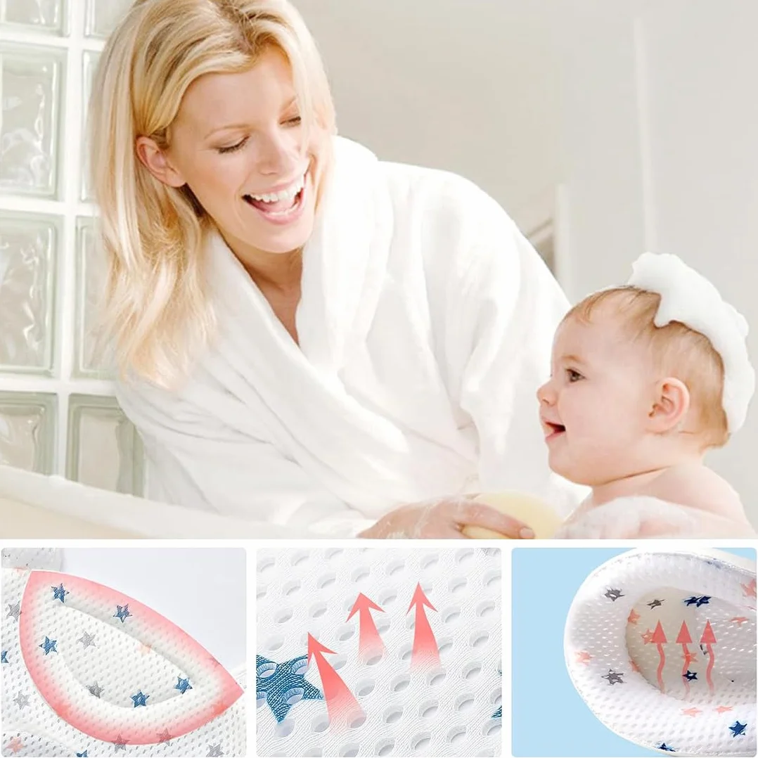 Hamac de Bain pour Bébé Antidérapant Coussin Baignoire Pliable 0-36 Mois