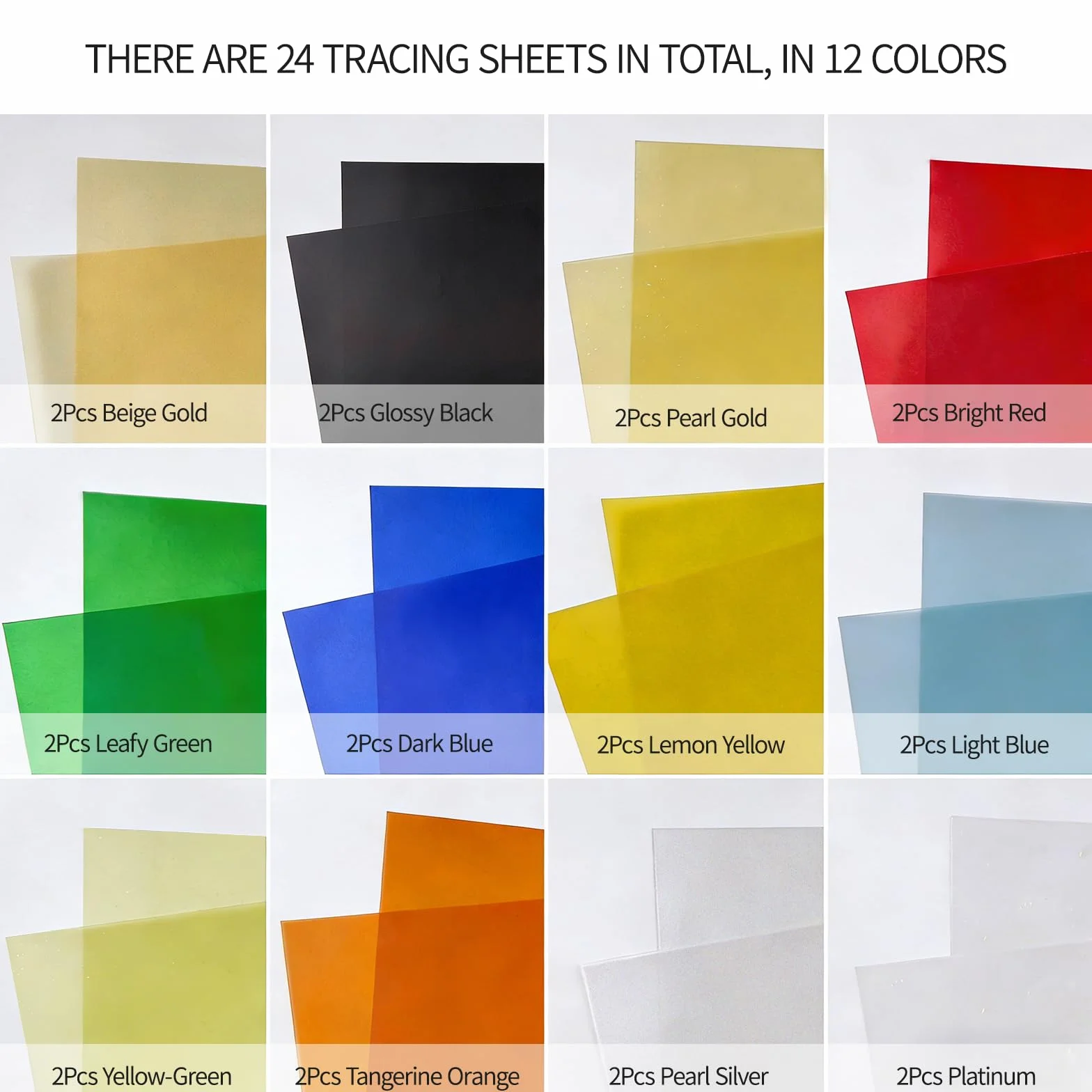 Papier Calque Couleur A4 100g/m² 210x297mm 12 Couleurs CHALVIOR