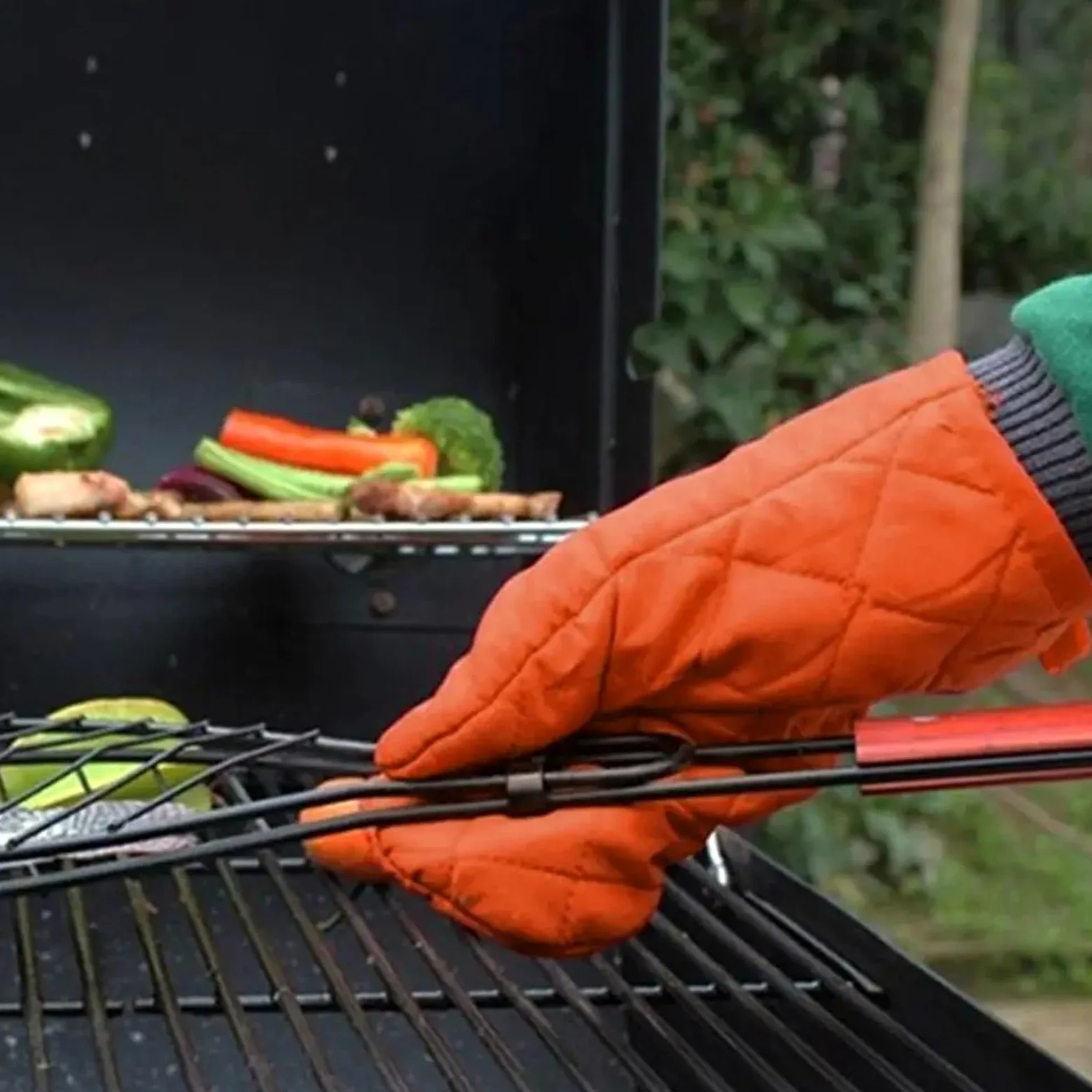 MRKU Gants de Cuisine Professionnels en Coton résistant à la Chaleur, Lot de 2, pour la Cuisson au Four et Le Barbecue.