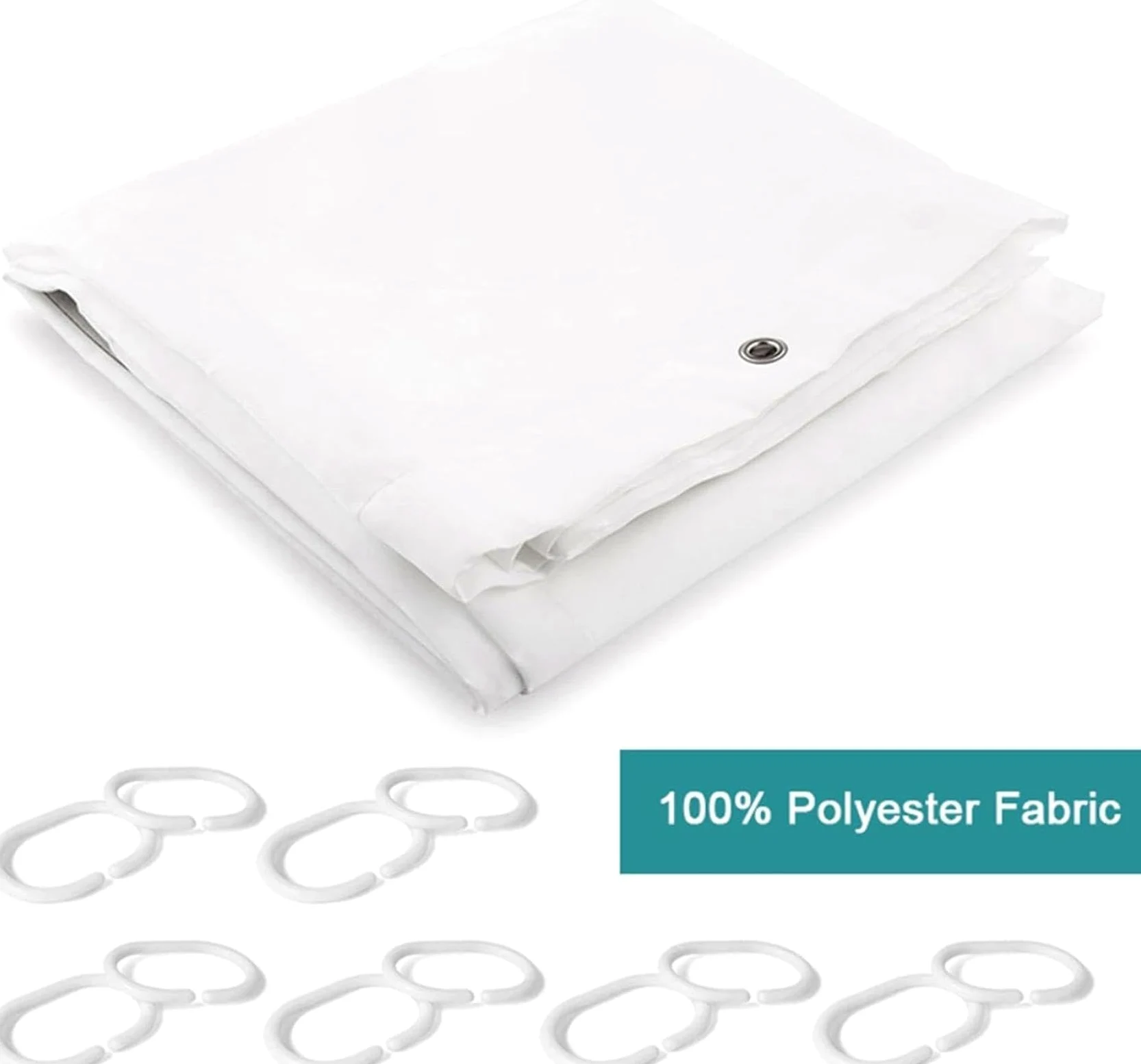 Rideau de douche robuste en tissu PEVA imperméable et résistant à la moisissure lavable pour baignoire et cabine de douche Motif élégant blanc 70 x 140 cm