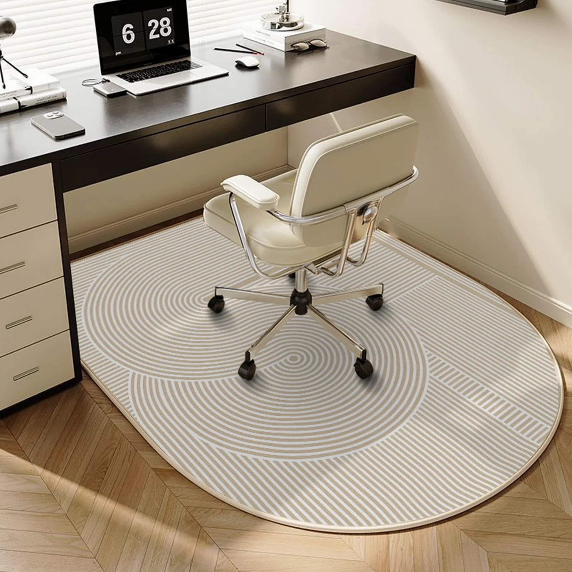 Tapis de chaise de bureau pour moquette et sol en bois dur, tapis multi-usage, pour chaise roulante, protection du sol antidérapant, pour maison, bureau, salle de jeux (150 x 120 cm, Style4)