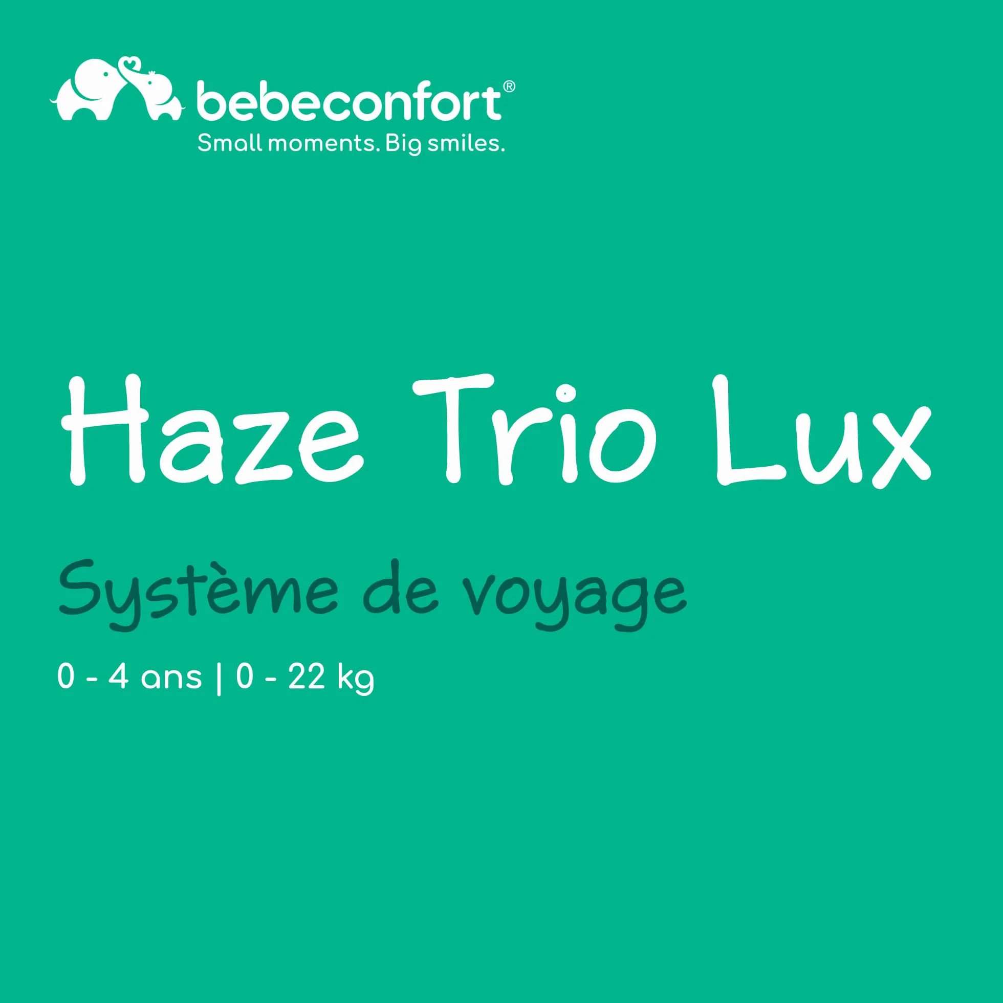 Bebeconfort Haze Trio Lux Poussette 3-en-1 i-Size 0-4 ans 22 kg Pliage Compact Tinted Grey