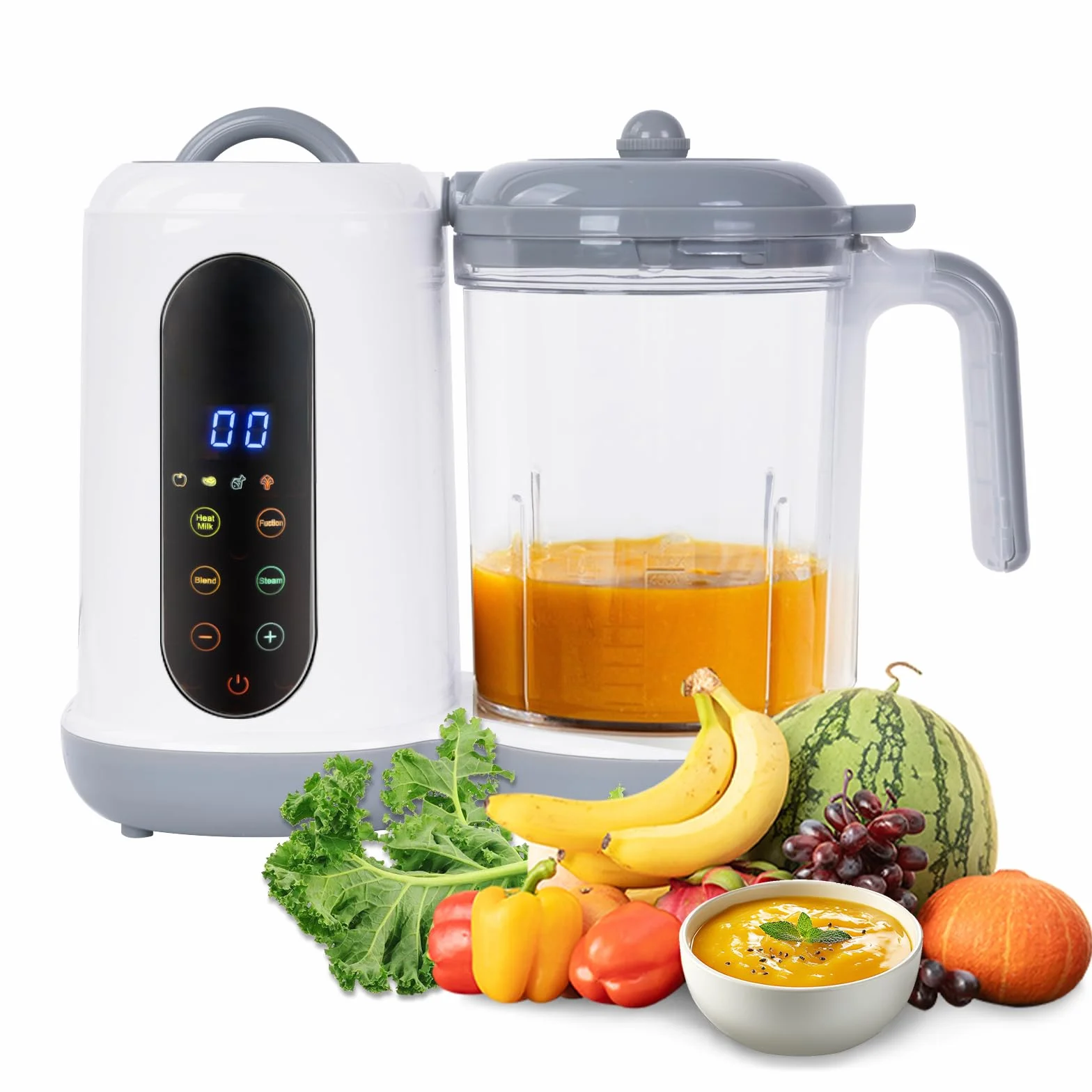 Robot Bébé 4 en 1 Mixeur-Cuiseur Vapeur, Diversification Alimentaire Multifonctions