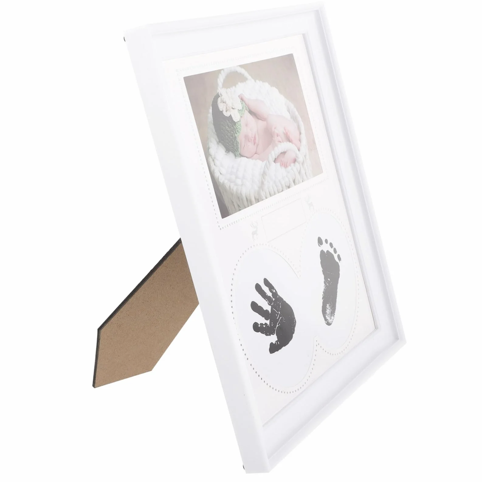 Cadre Photo Personnalisé Blanc Souvenir Naissance Mains Décoration Maison