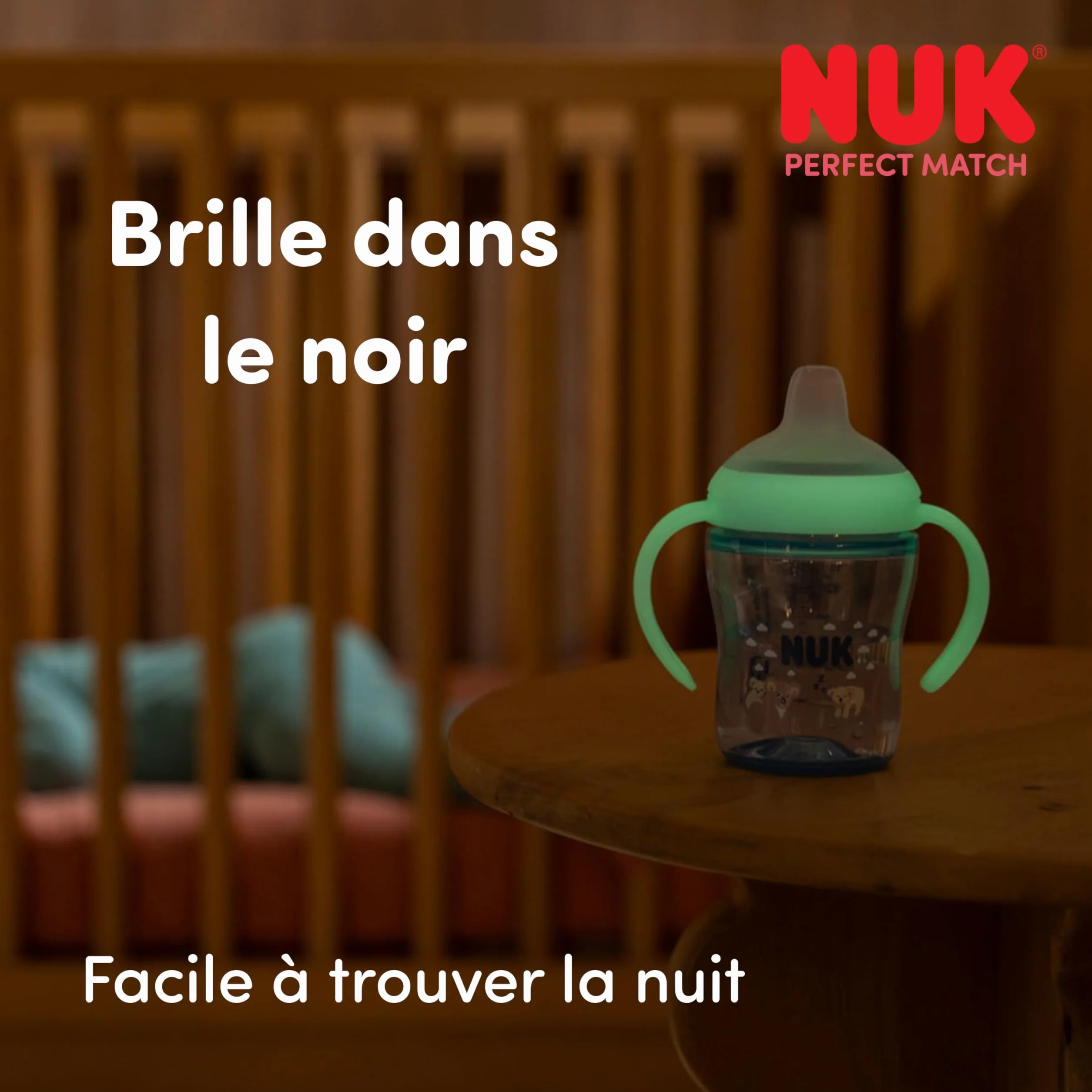 NUK Perfect Match Nuit Tasse d'apprentissage 150 ml 6+ mois Anti-fuite Bébé Lot de 2