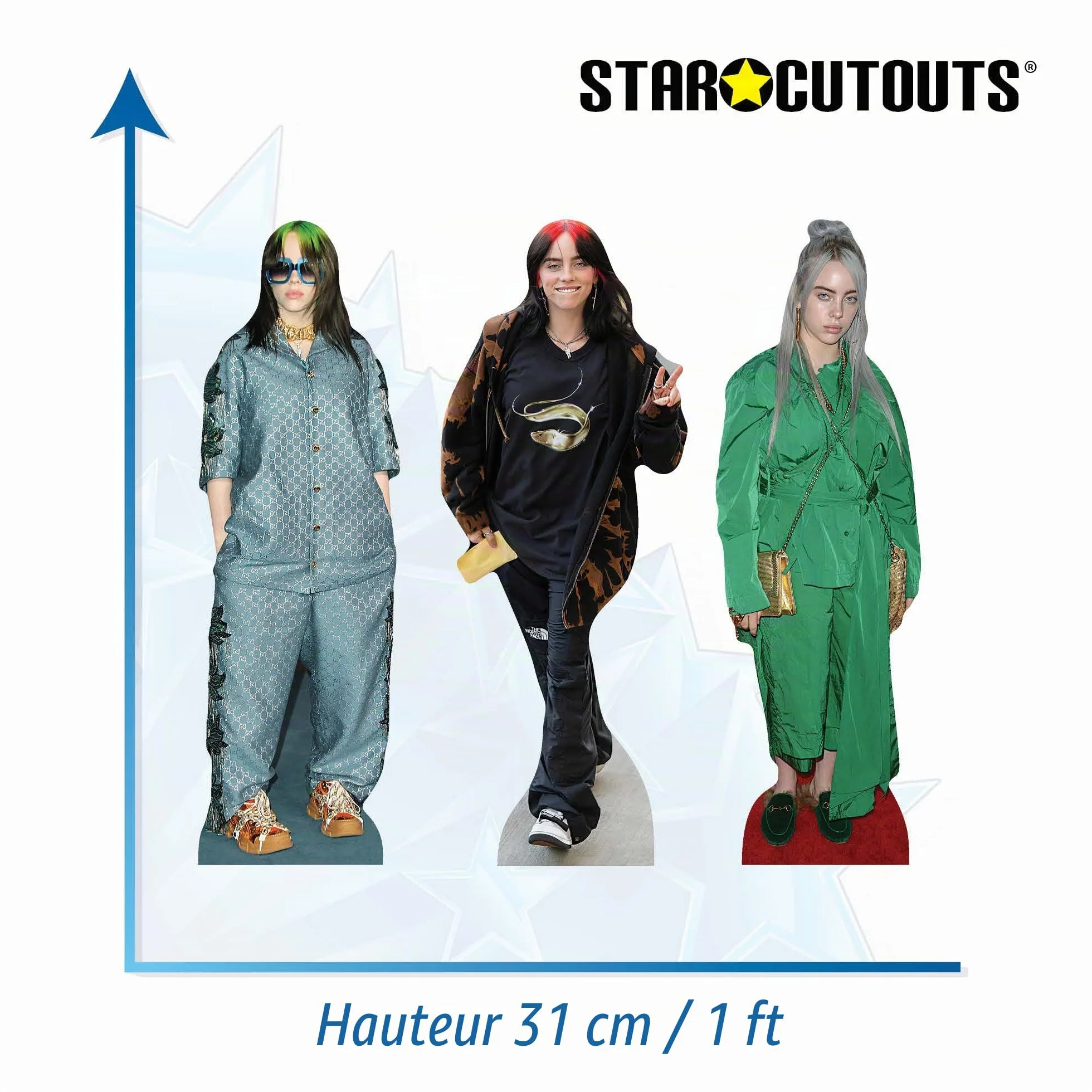 Billie Eilish Star Cutouts Découpes en Carton 31 cm