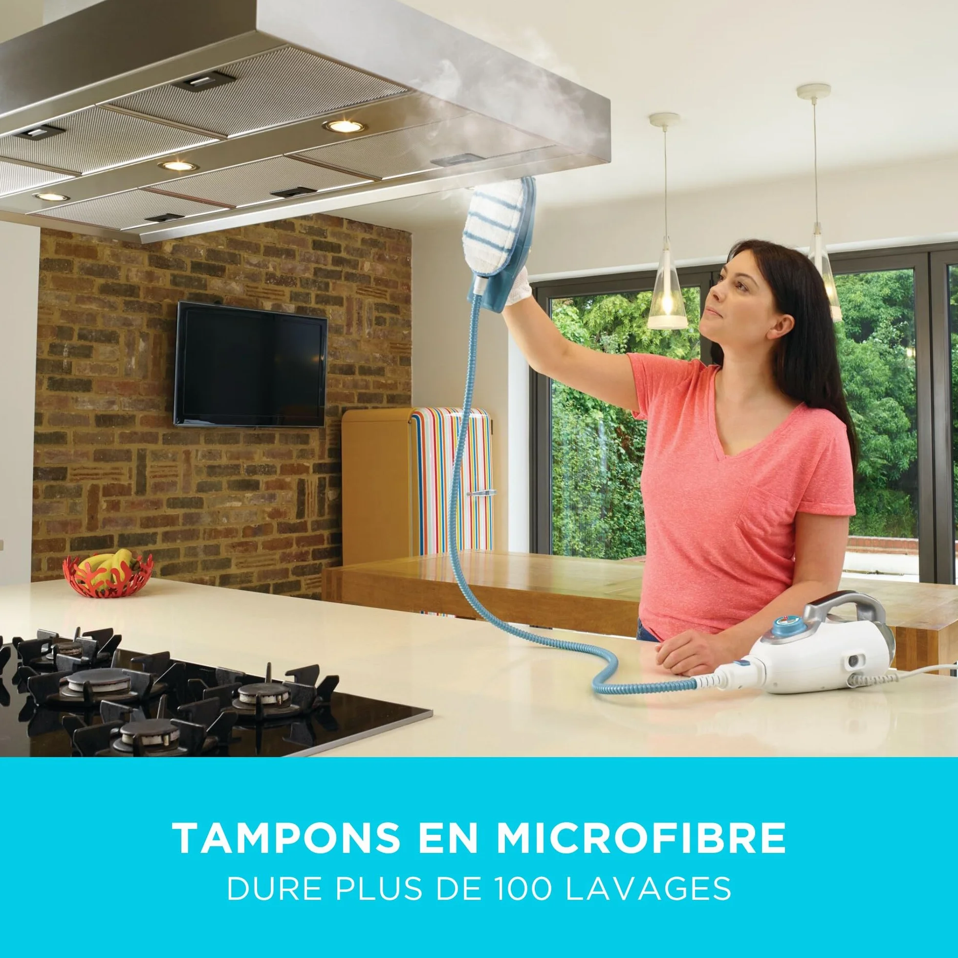 BLACK+DECKER Vadrouille à vapeur 2-en-1 SteaMitt 11 accessoires BHSM166DSM-QS