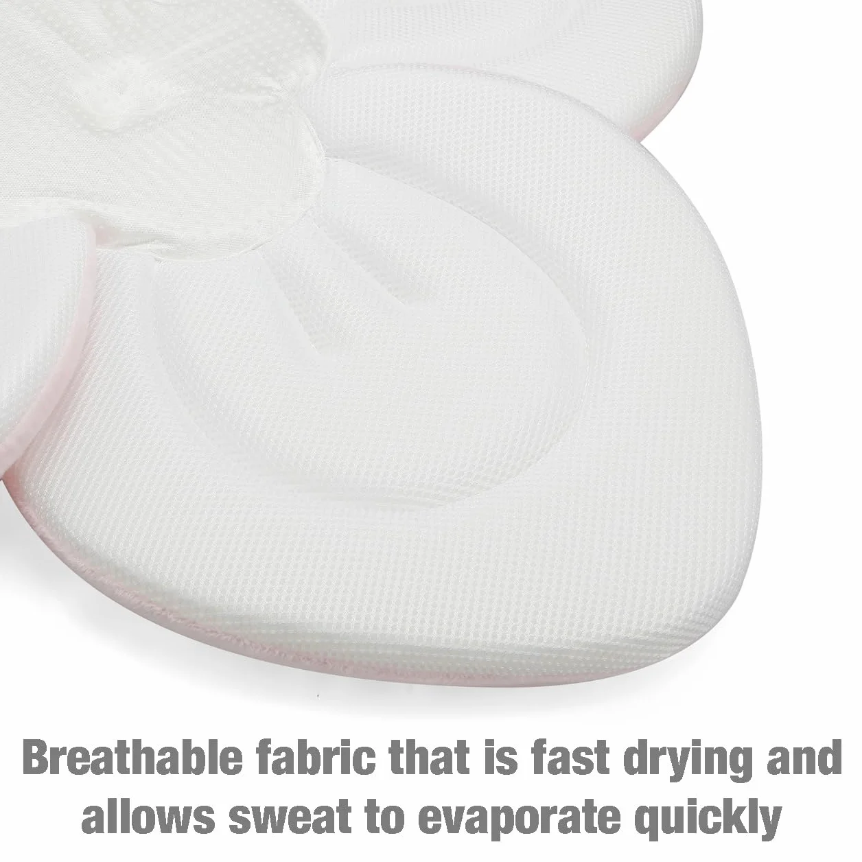 PandaEar Fleur de bain douce pour bébé lavabo portable siège tapis coussin soutien rose