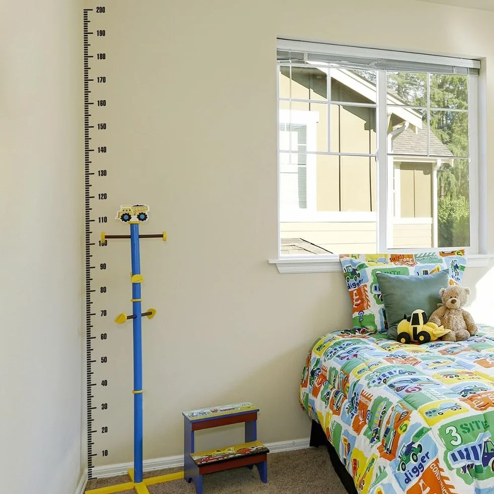 Autocollants Muraux Imperméables Toise Murale Enfants Amovibles Chambre