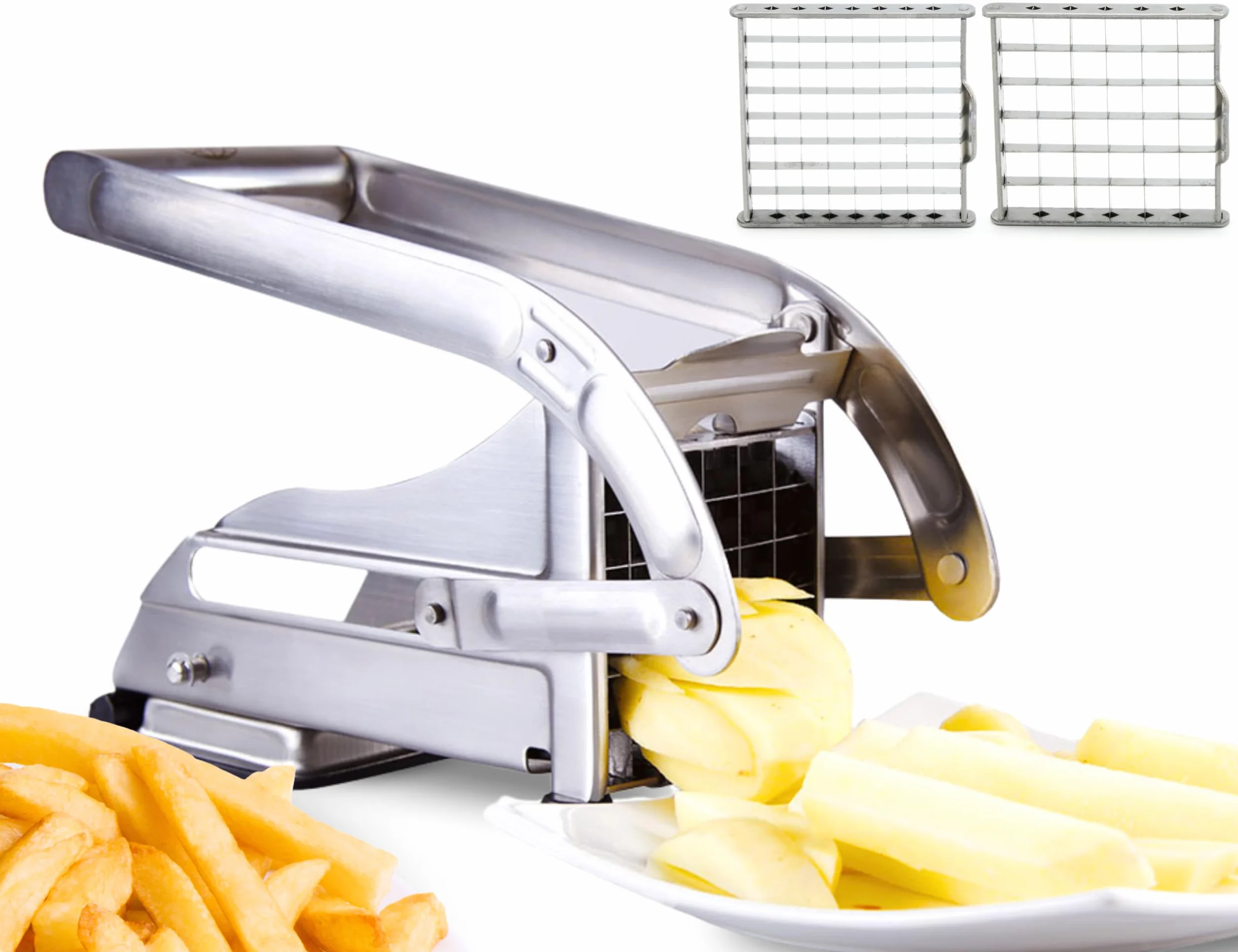 ICO Coupe Frites Manuel Acier Inoxydable Base Aspiration Sécurisée