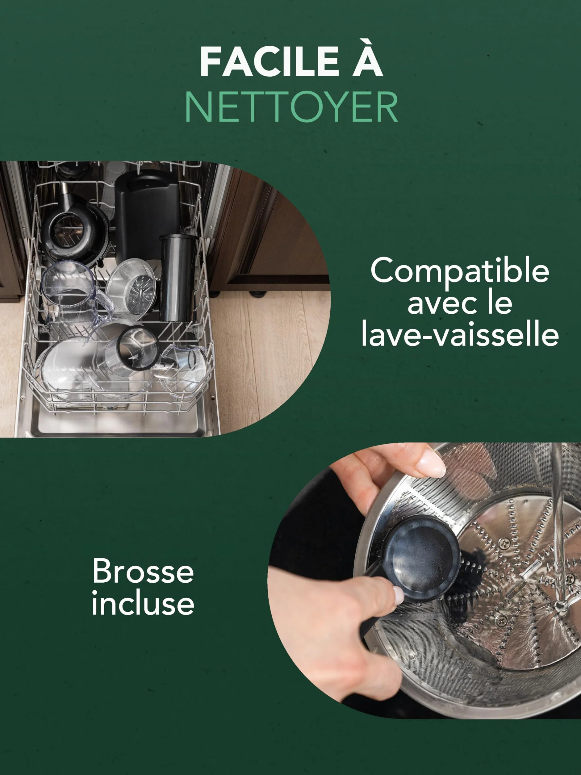 Twinzee Extracteur de Jus Fruits Légumes 850W Centrifugeuse Goulot 75 mm 2 Vitesses