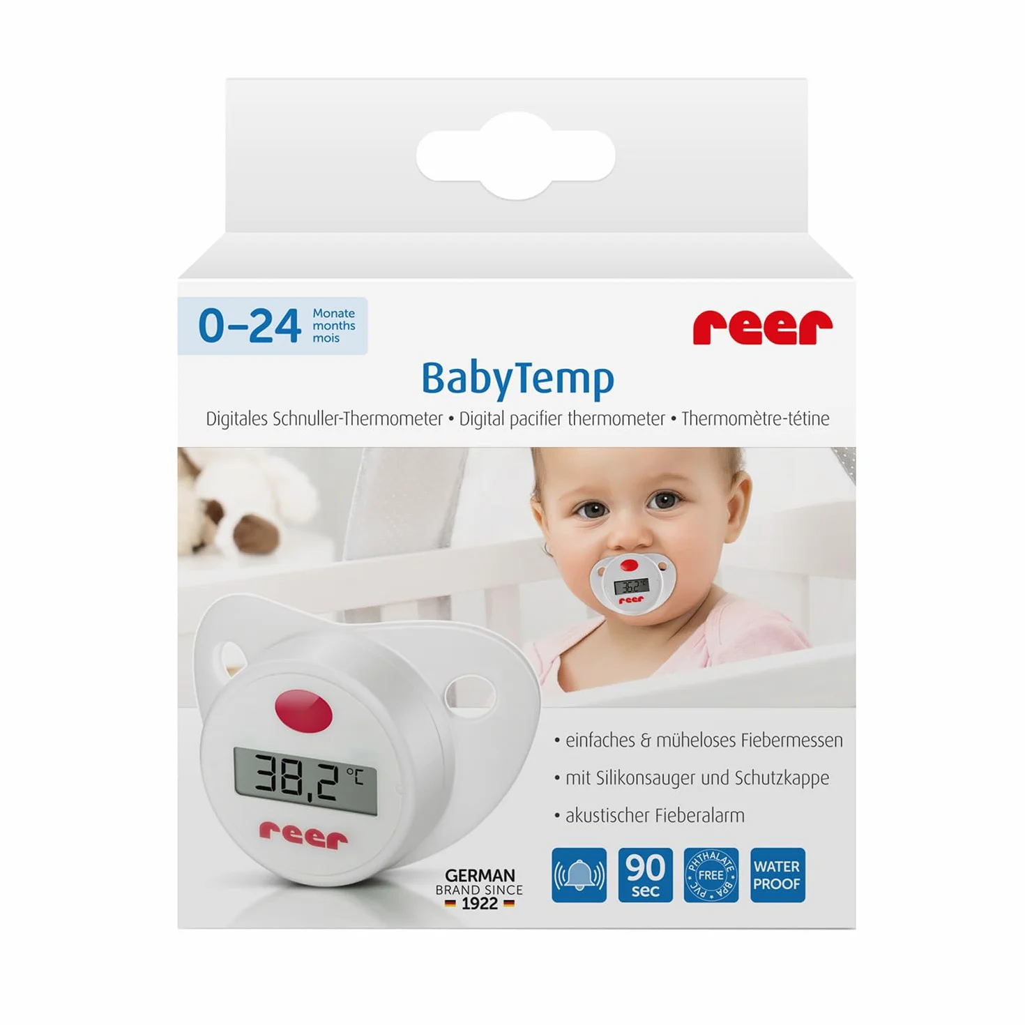 REER thermomètre-sucette bébé blanc