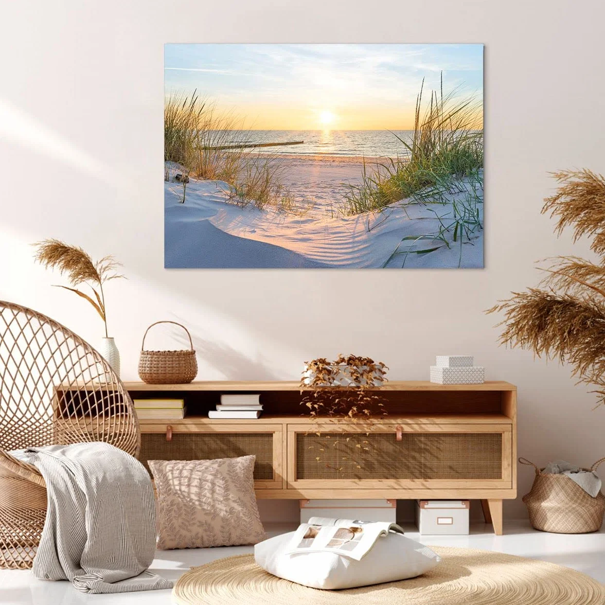 Moderne Image sur Toile 100x70cm Tableau Décoration Murale Plage Mer Grand Tableaux Décoratifs Muraux Horizontal Cadre Décoration Salon Art