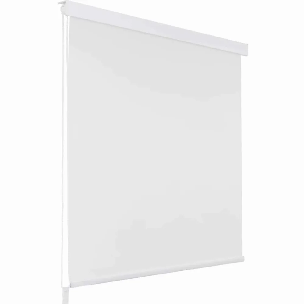 Rideau de Douche à Rouleau Store, résistant à l'eau, séchage Rapide et Facile à Nettoyer, Blanc (à moitié Transparent), 140x240 cm