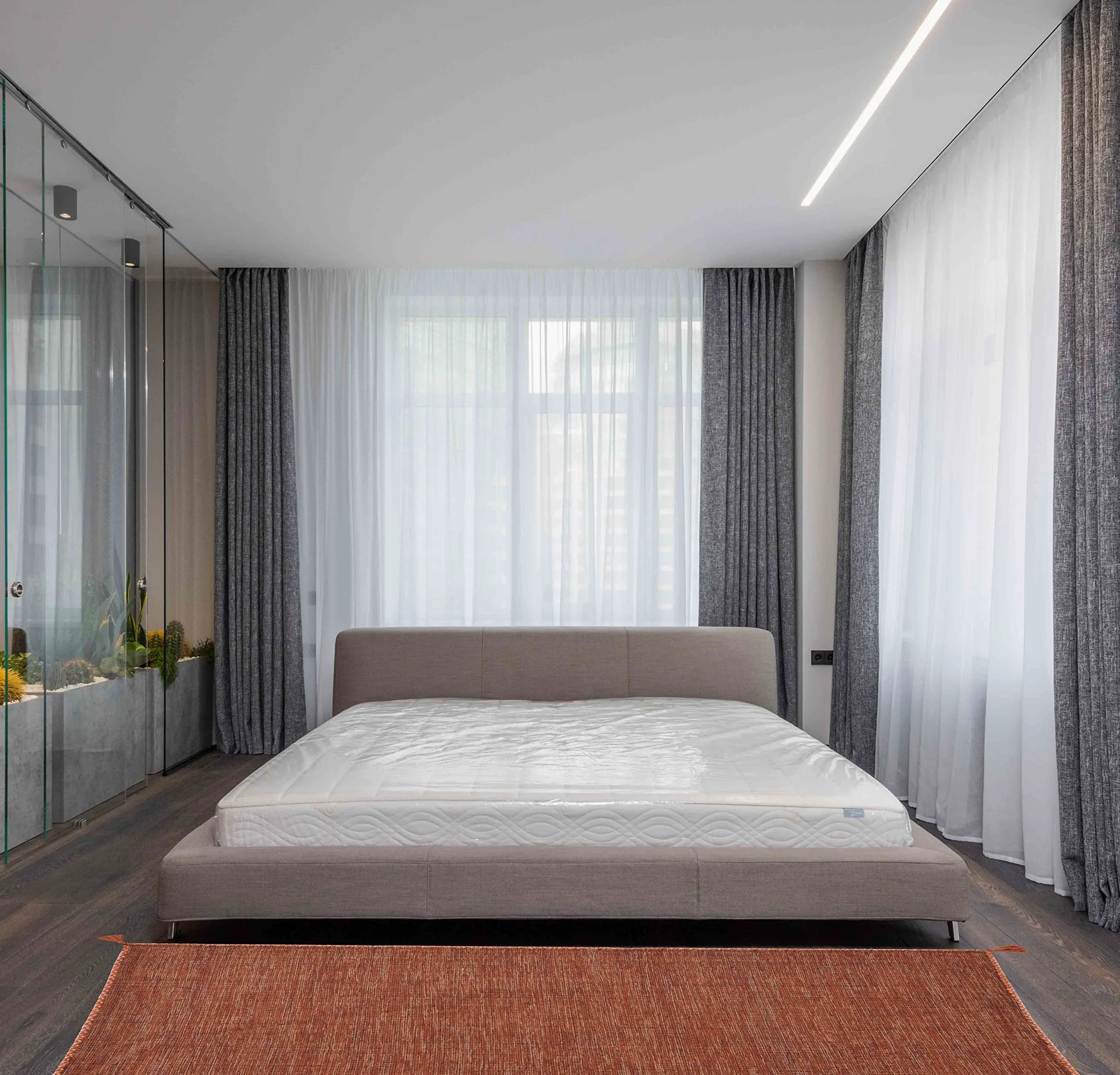Kelim FRANSI Tapis uni tissé à la main, Tapis intérieur Orange 70 x 140 cm