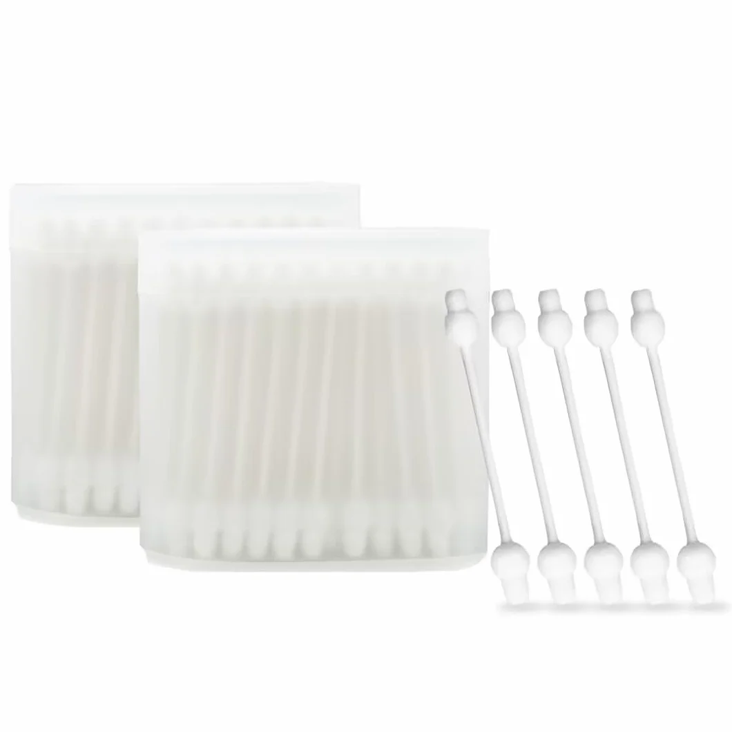 Cotons-tiges bio bébé grande tête sécurité 200 pièces boîte cube