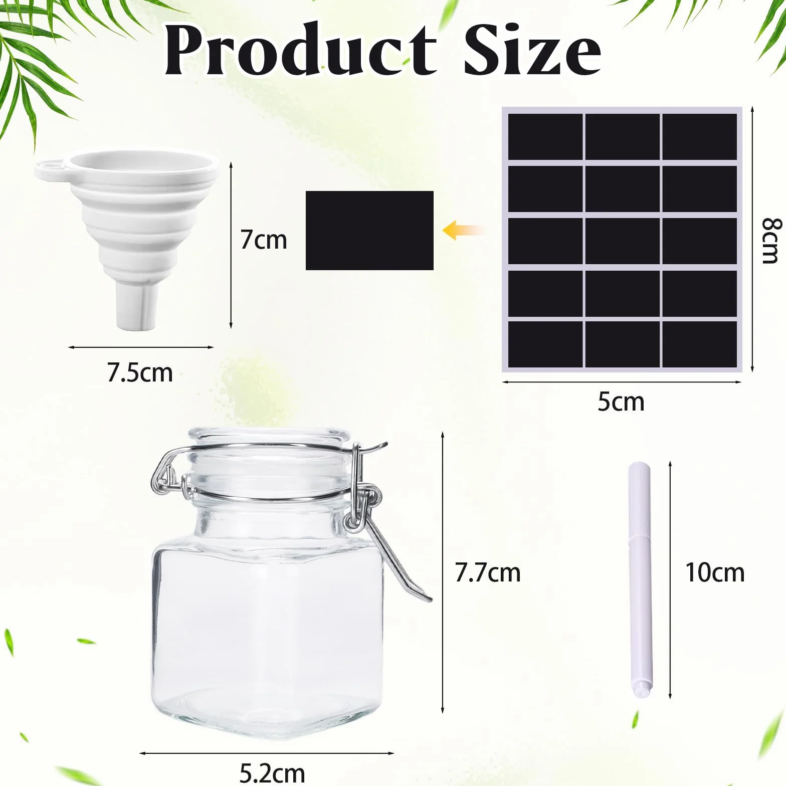 Mini Pots à Épices en Verre Hermétique avec Clip - Bocaux pour Céréales et Grains