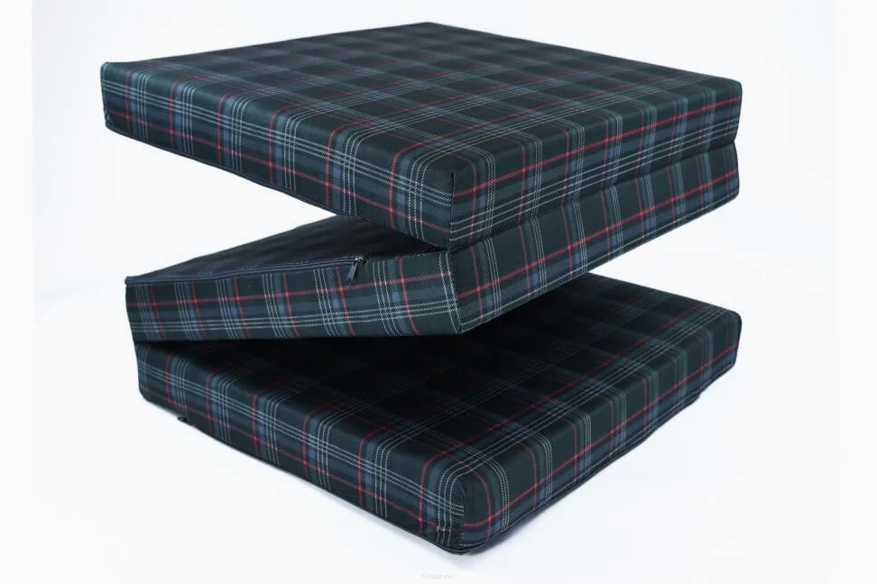 FORTISLINE Matelas Pliant 3 Parties 180 x 65 x 7 cm, Gris Motif - Matelas d’appoint Pliable pour invité, Voyage et Camping, Housse Lavable