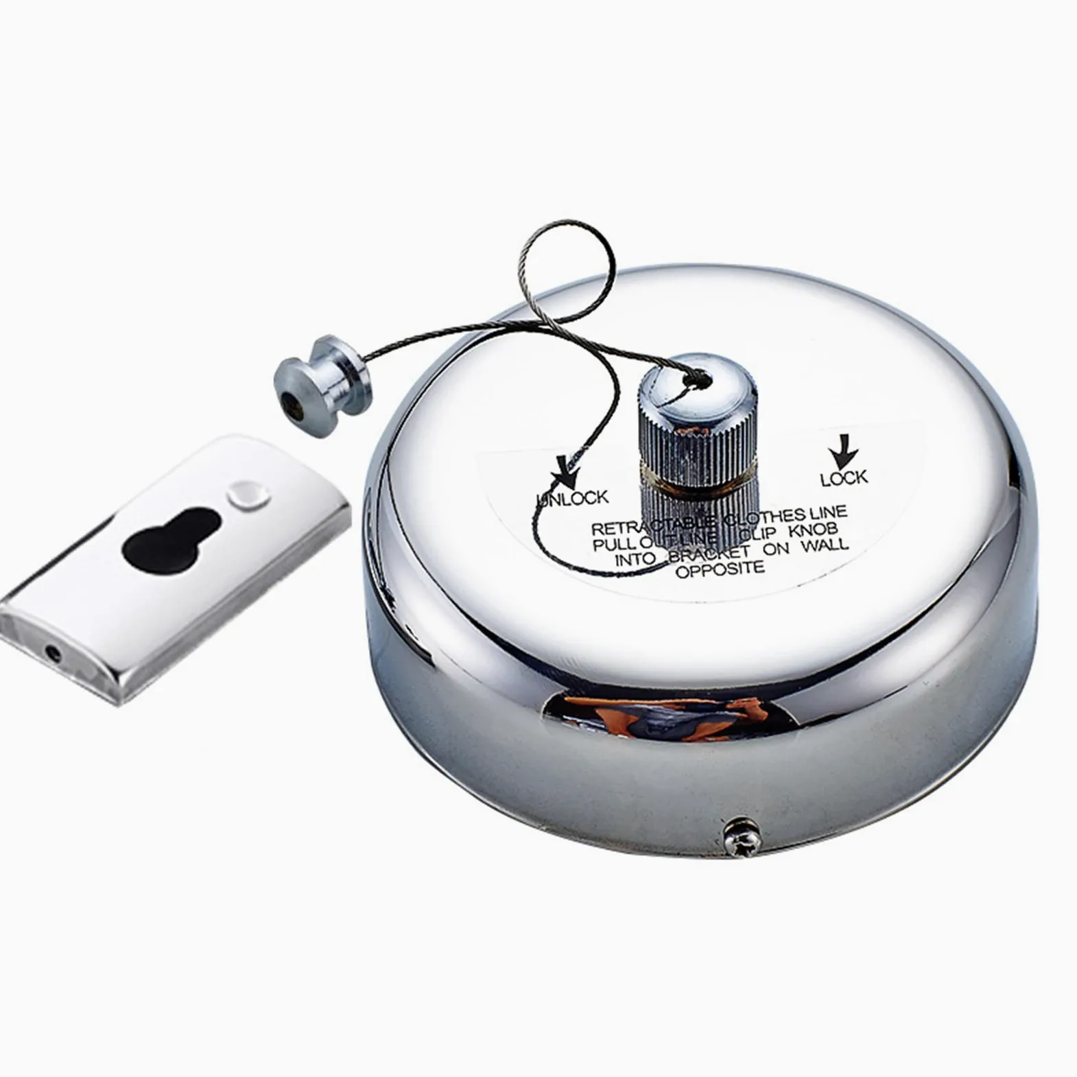 Corde à Linge Rétractable Invisible, Séchoir à Linge en Acier Inoxydable avec Corde Réglable en Acier Inoxydable pour Suspendre Le Séchage de la Salle de Bain, la Blanchisserie