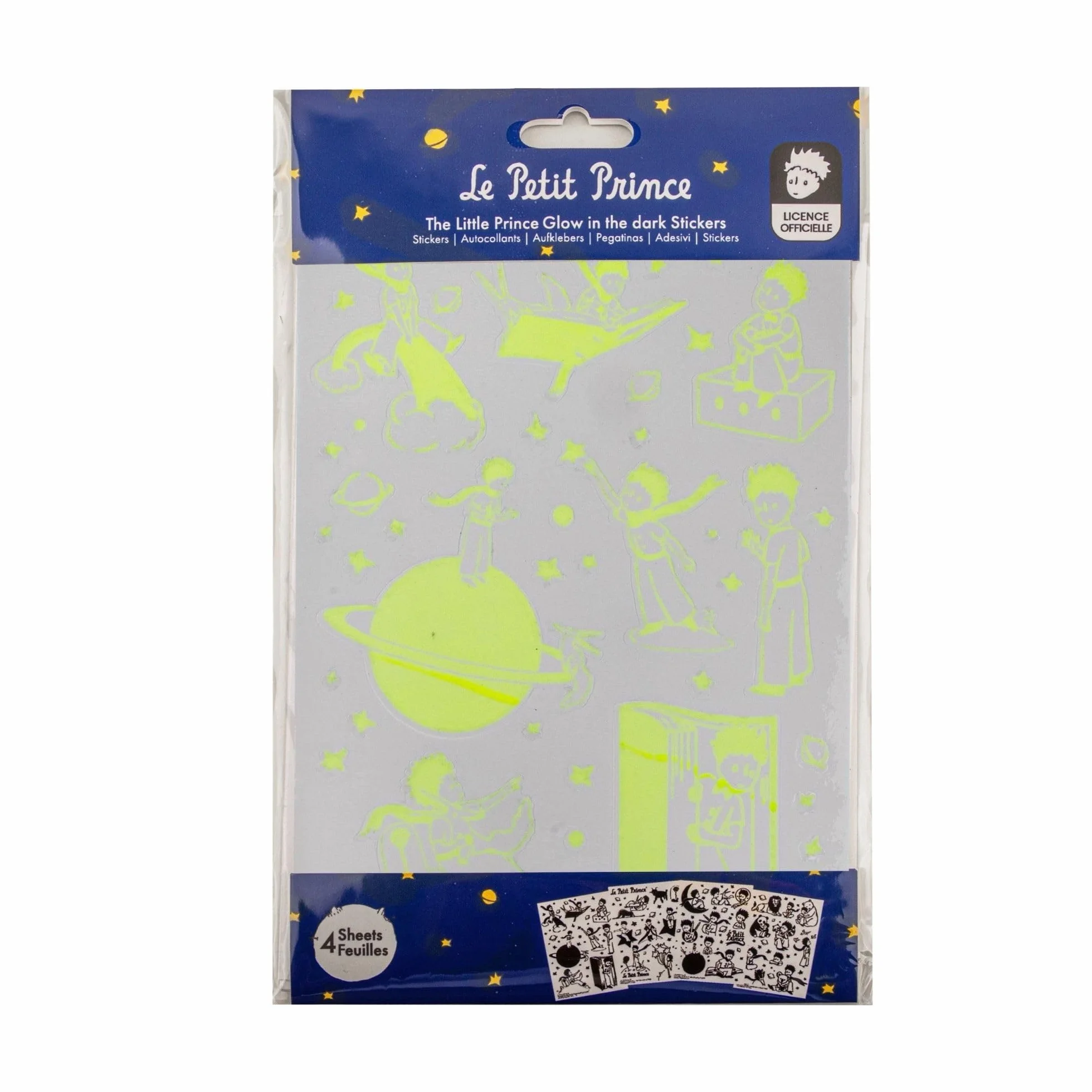 Le Petit Prince Set d'Autocollants Phosphorescents 152 Stickers Licence Officielle