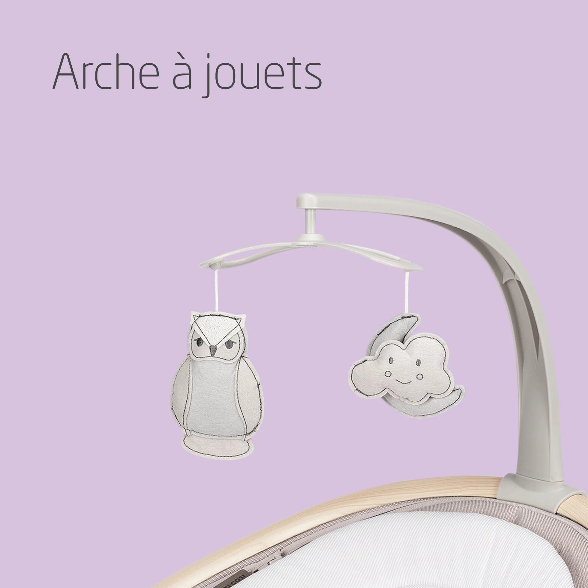 Maxi-Cosi Cassia balancelle bébé électrique 0-6 mois 9 kg rotation 360° 5 vitesses balancement Classic Beige