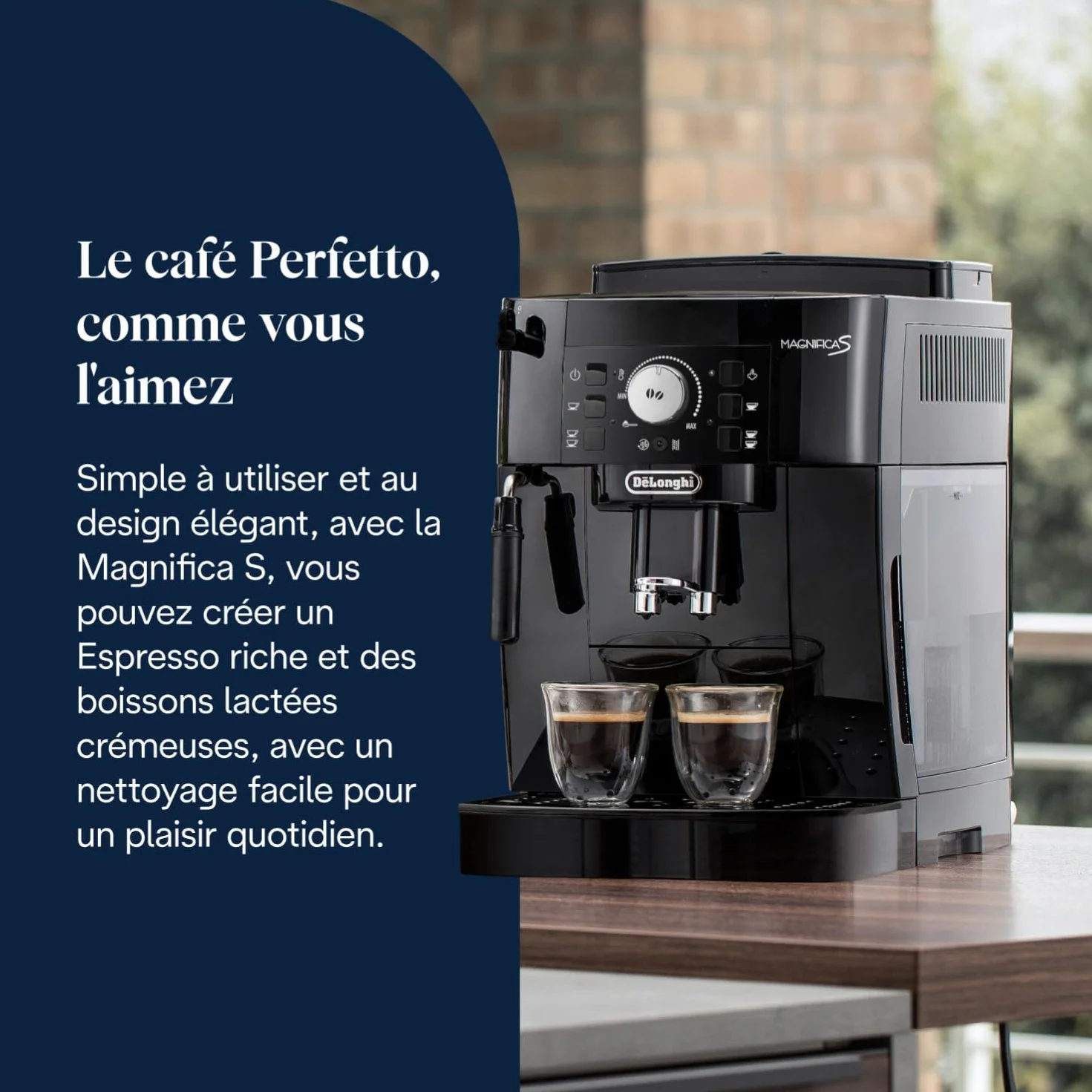 De’Longhi Magnifica S Machine à Café Automatique avec Mousseur à Lait Manuel, Noir ECAM11.112.B