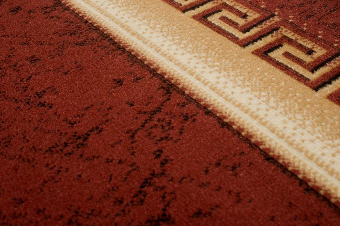 Grand Tapis De Salon - Marron Brun - Parfait Pour La Chambre - Design Classique - Motif Clé Grec - Plusieurs Coloris & Tailles "VERONA " 140 x 200 cm