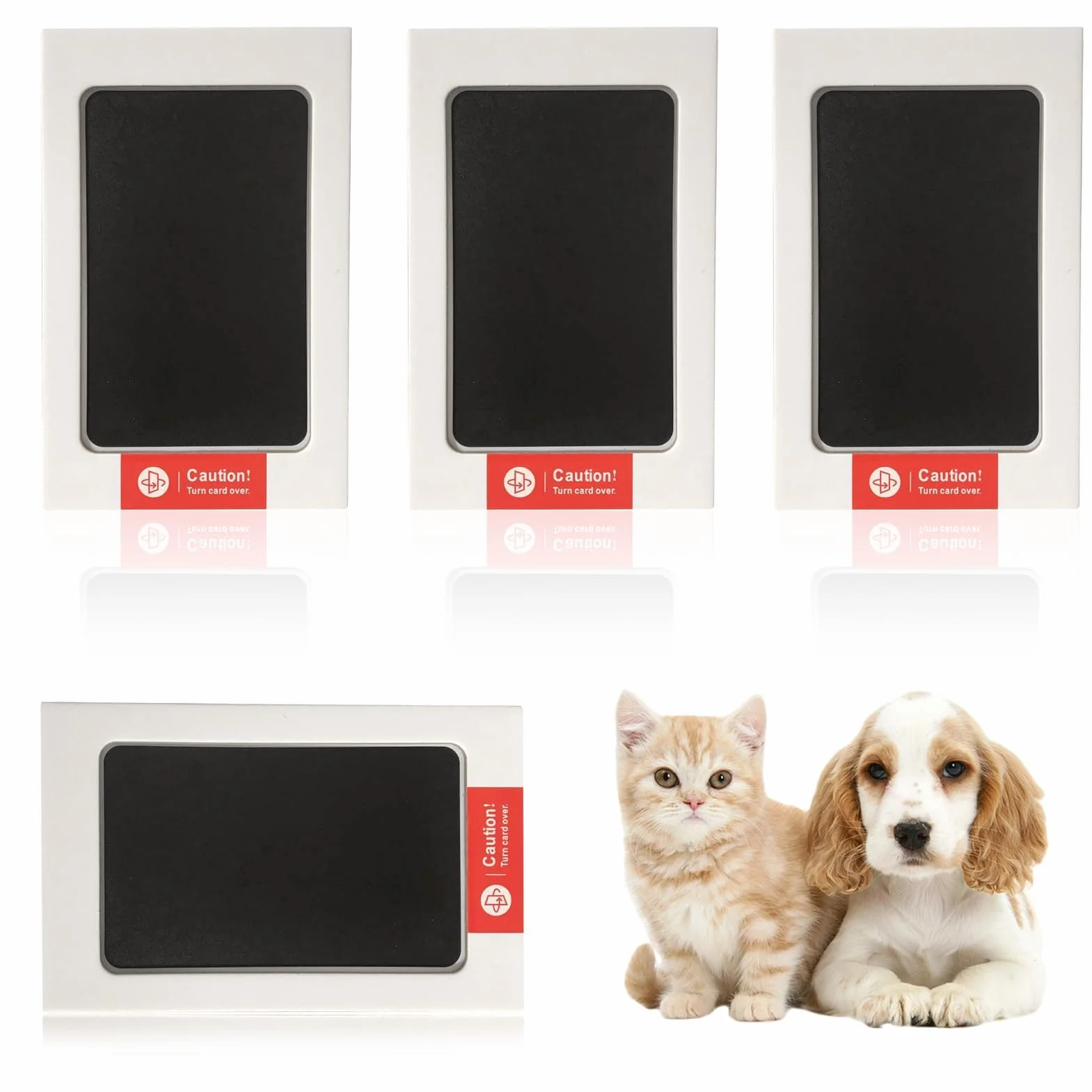 Kit Empreinte Chien Main Pied Bébé Chat Tampon Clean Touch pour Nouveau-Né et Animale Cadeau