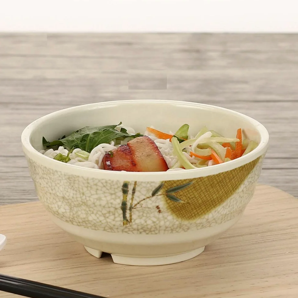 Générique Bol à Ramen en mélamine de Style Chinois, saladier en Plastique, Grand Bol de Service, Bol à Soupe léger et Durable, Plats de Service, Bols à Nouilles et céréales