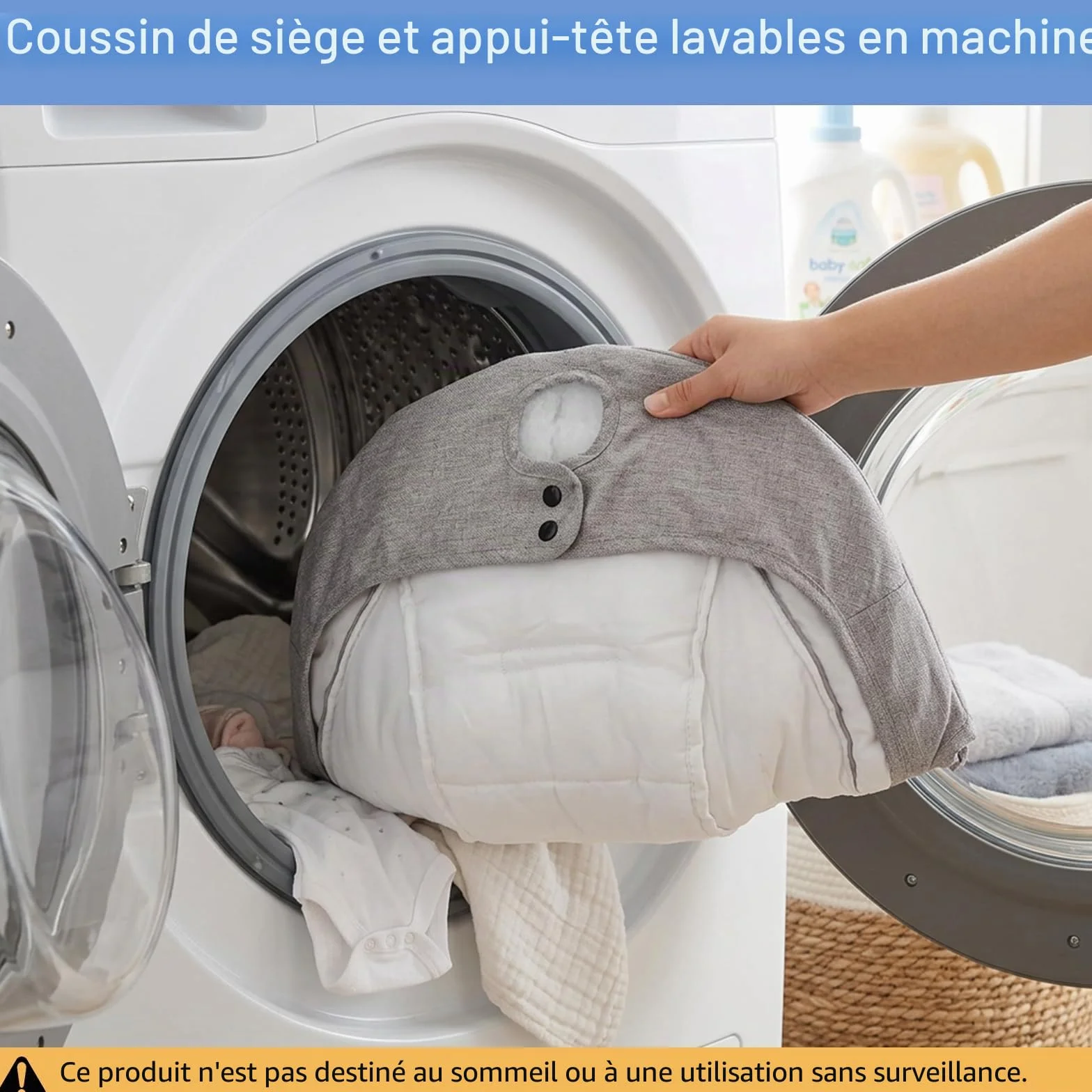 Balancelle électrique pour nourrisson avec télécommande, 5 vitesses, minuterie, harnais 5 points, Gris
