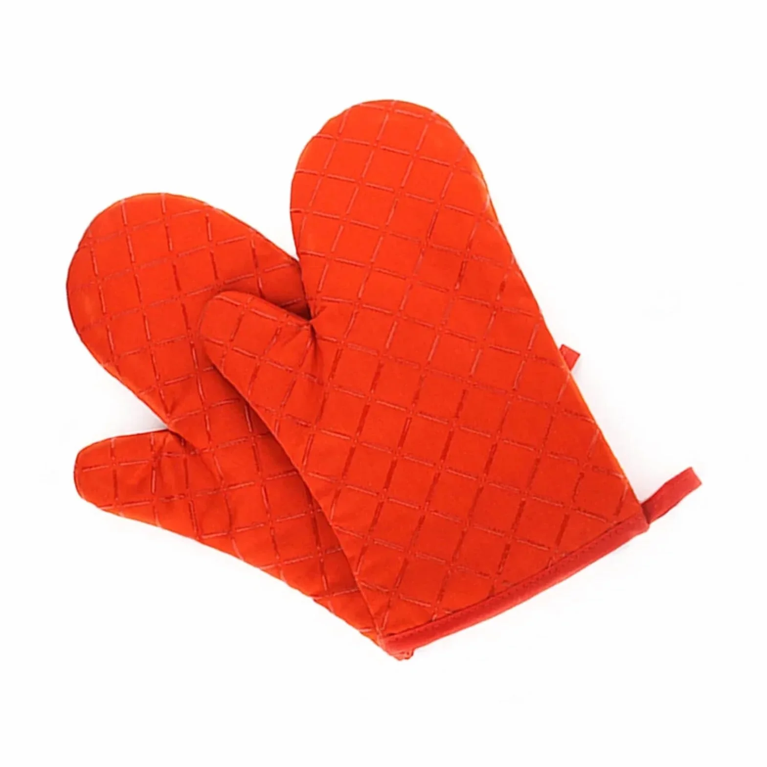 MRKU Gants de Cuisine (Lot de 2) avec revêtement antidérapant en Silicone et Coton imprimé ; 1 Paire d'outils de grillade résistants à la Chaleur.