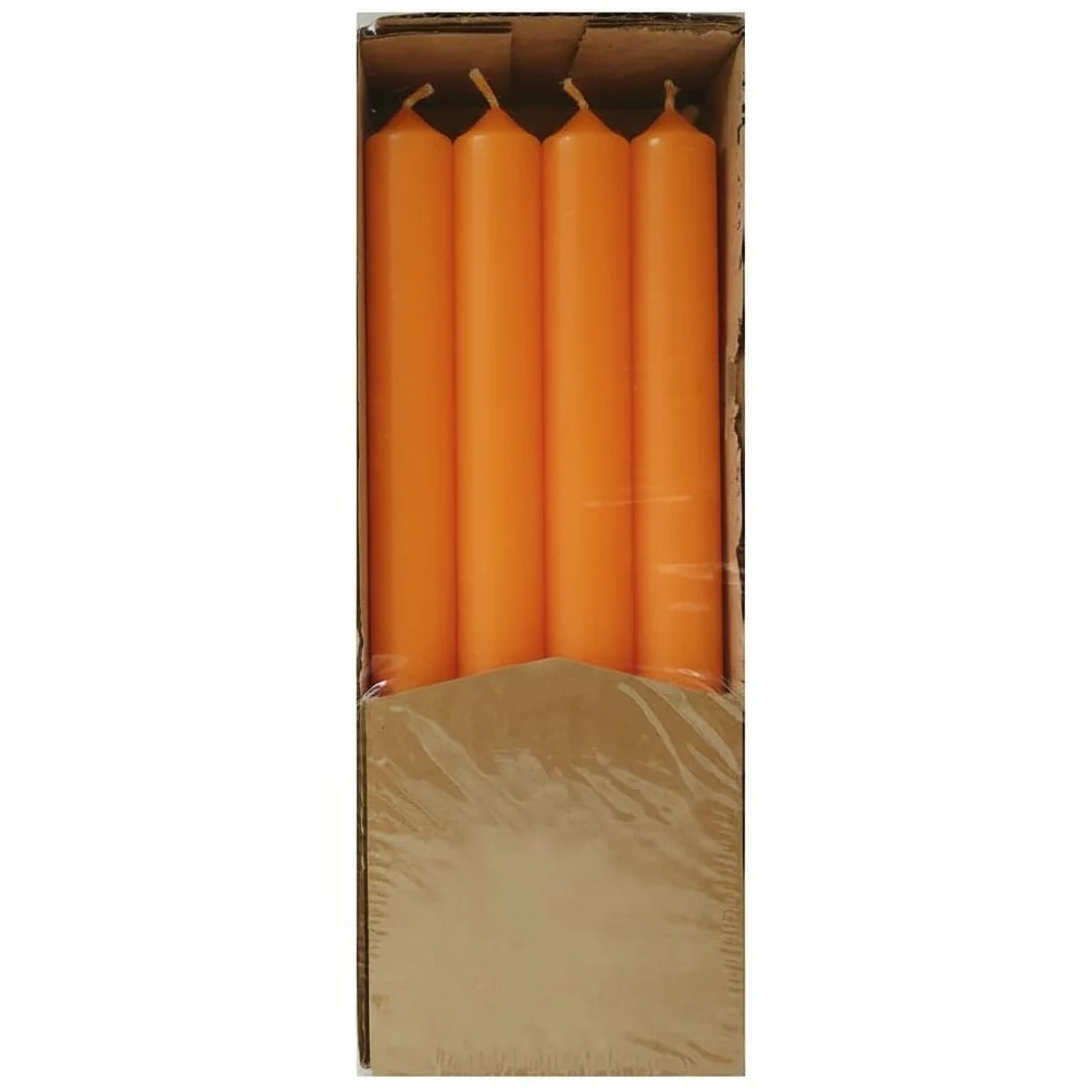 Bougies cylindriques Pleine Couleur Ø 1,9 cm 12 pièces Orange