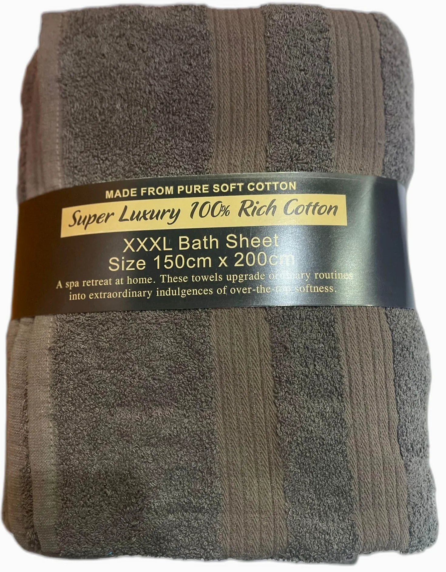 Draps de bain extra larges (150 x 200 cm - 600 g/m²) - 100 % coton riche - XXXL - Très absorbantes - Pour plage et plage (gris anthracite)