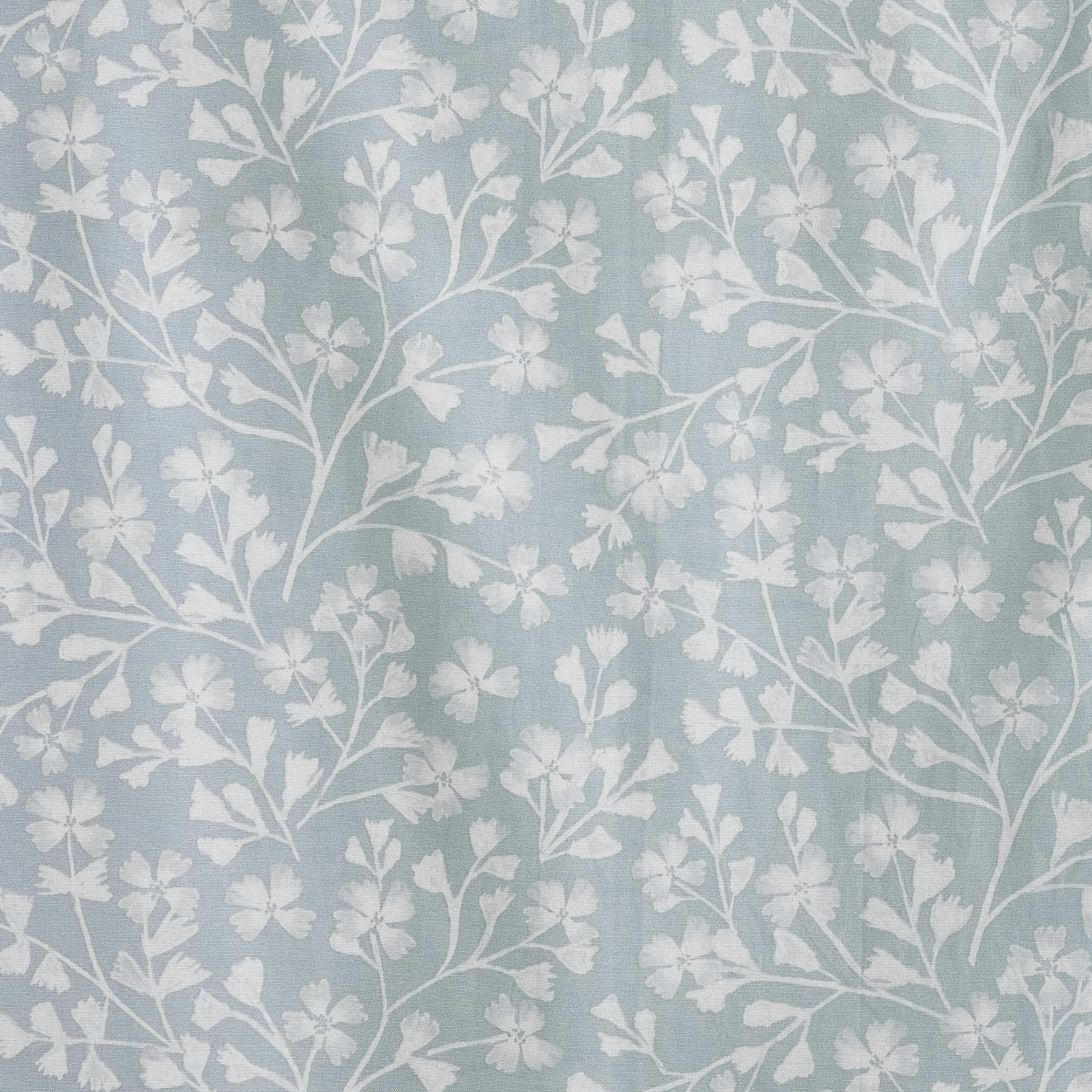 Catherine Lansfield Brooke Floral Lot de 2 Rideaux doublés à œillets Bleu Canard 168 x 183 cm