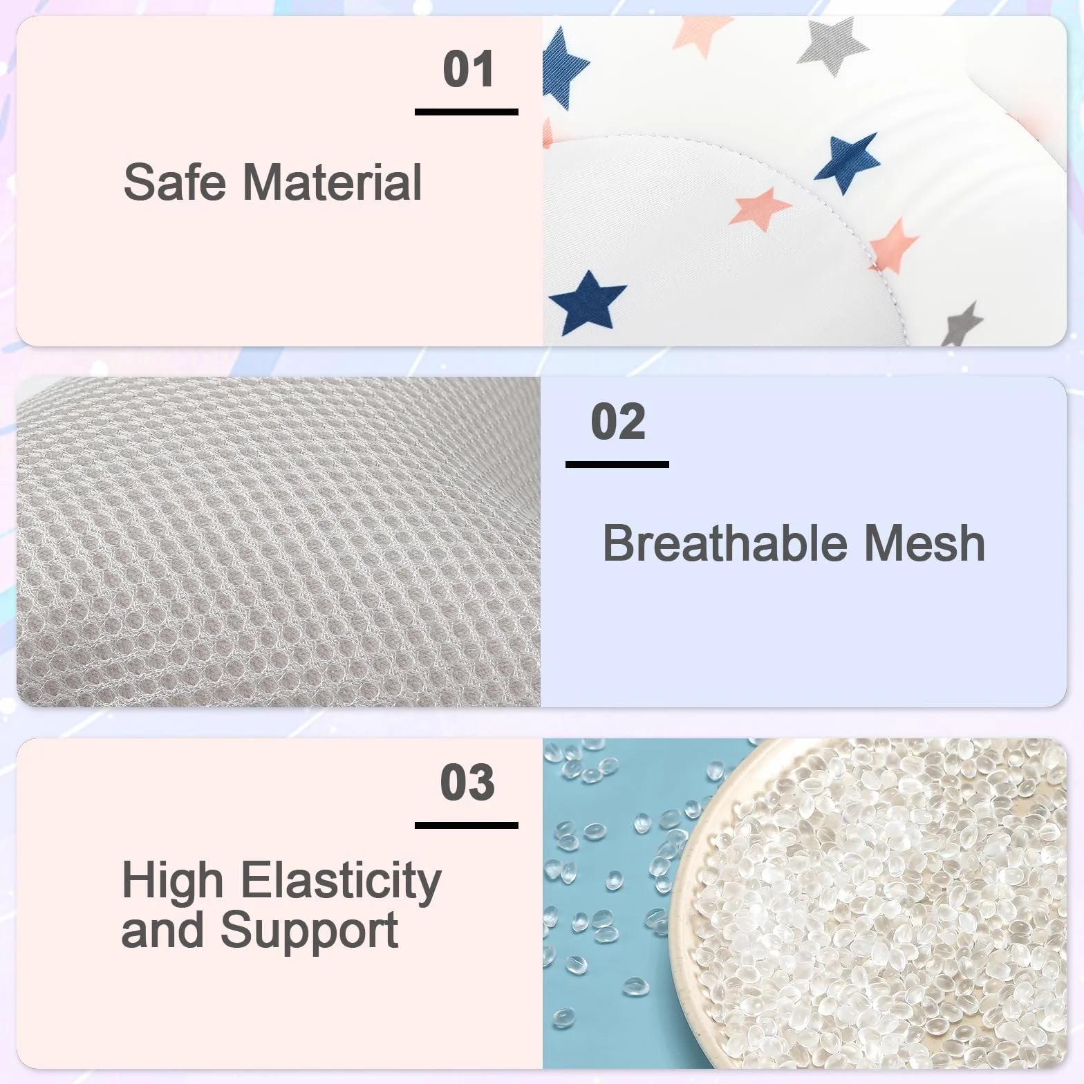 Coussin de Bain pour Bébé Nouveau-Né 0-18 Mois