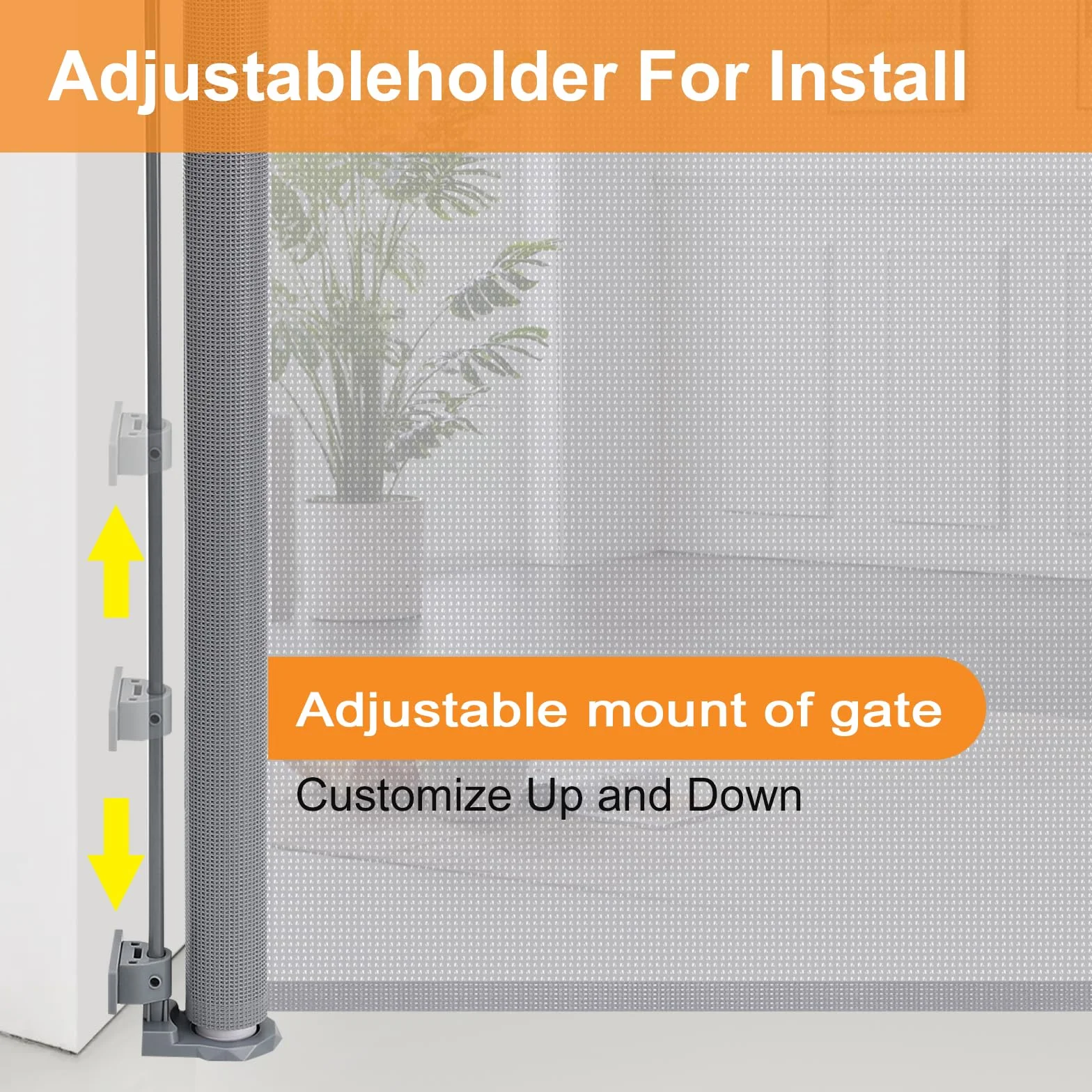 Barrière de Sécurité Rétractable 300 cm x 86 cm pour Escaliers et Chiens Blanc