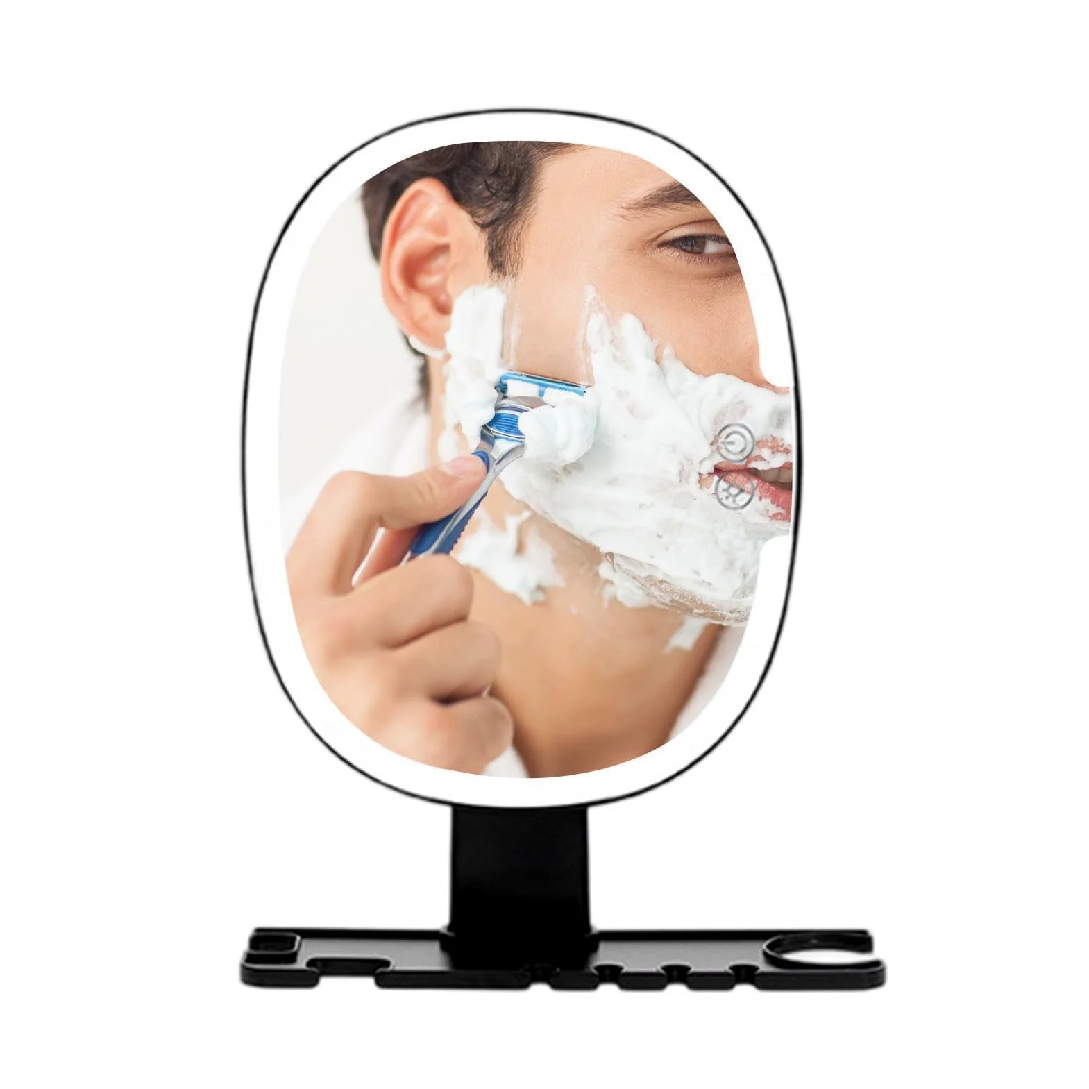 Miroir de rasage pour douche | Anti-buée Touch Control Rechargeable Salle de bain | Miroir de douche incassable pour femme, papa, mari, petit ami, maison, appartement, dortoir, hôtel