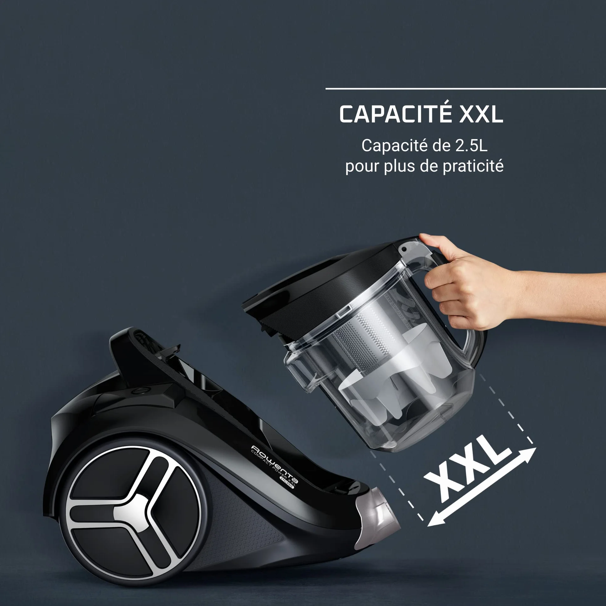 Rowenta Compact Power XXL Aspirateur sans sac 900 W 2,5 L RO4B23EA Bordeaux