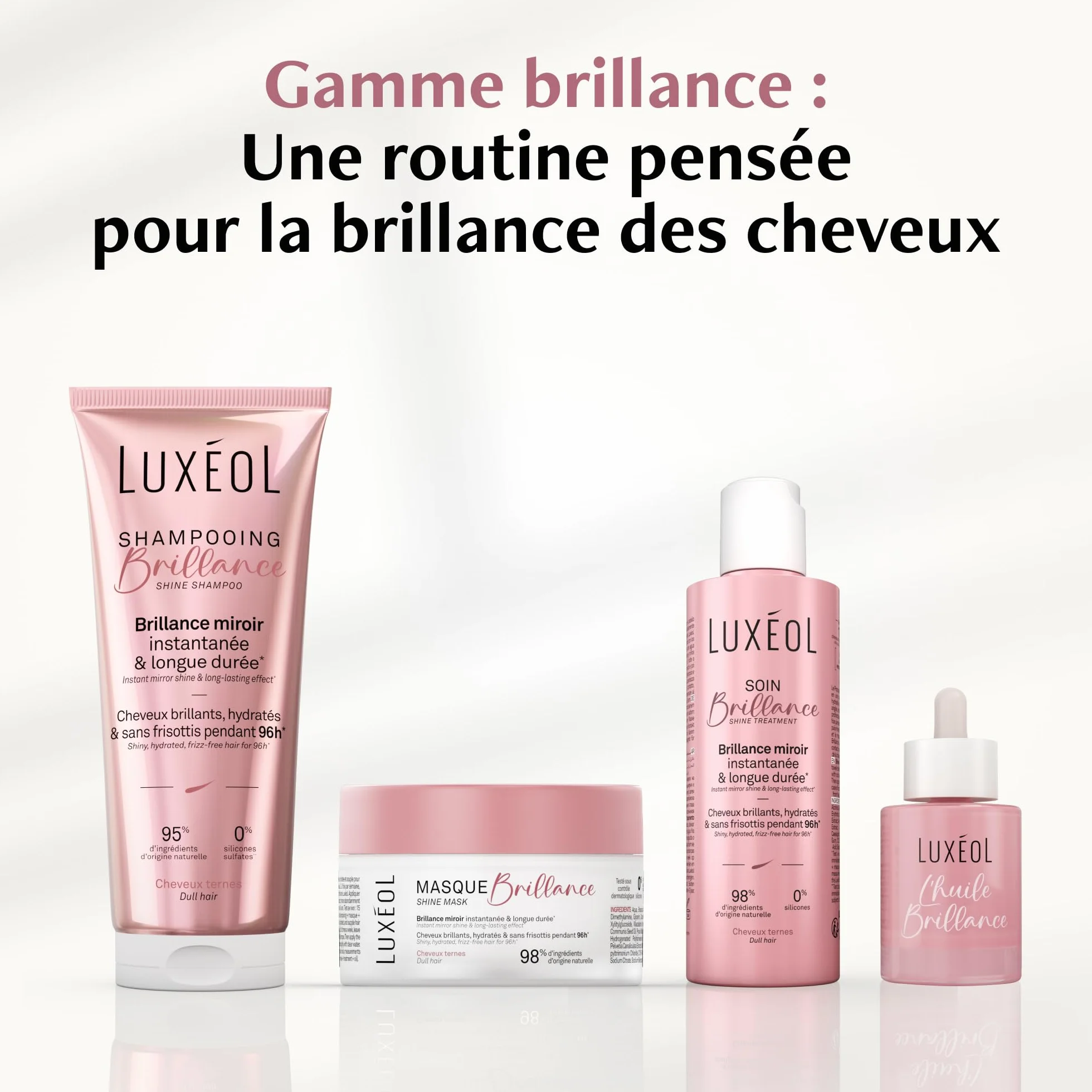 LUXEOL Soin Brillance 200 ml 98% Ingrédients d'Origine Naturelle Fabriqué en France