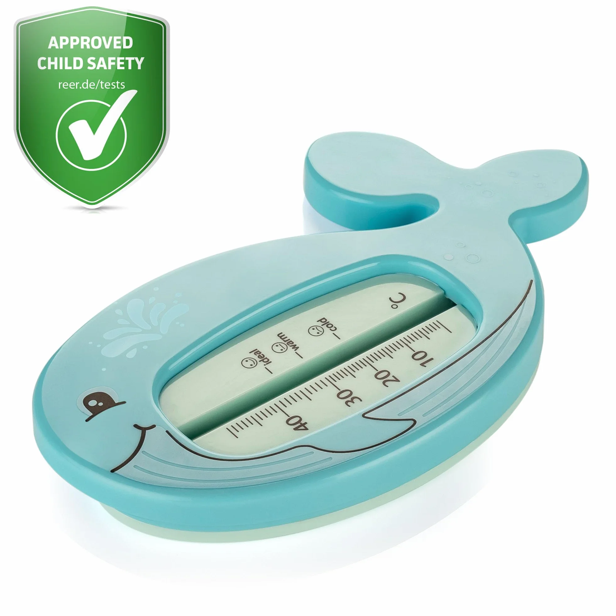 reer MyHappyBath Thermomètre de bain bébé forme baleine - Sans mercure