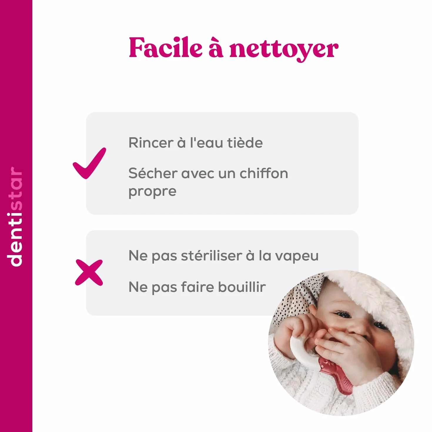 Dentistar Set de 2 anneaux de dentition rafraîchissants pour bébé - Sans BPA - Turquoise